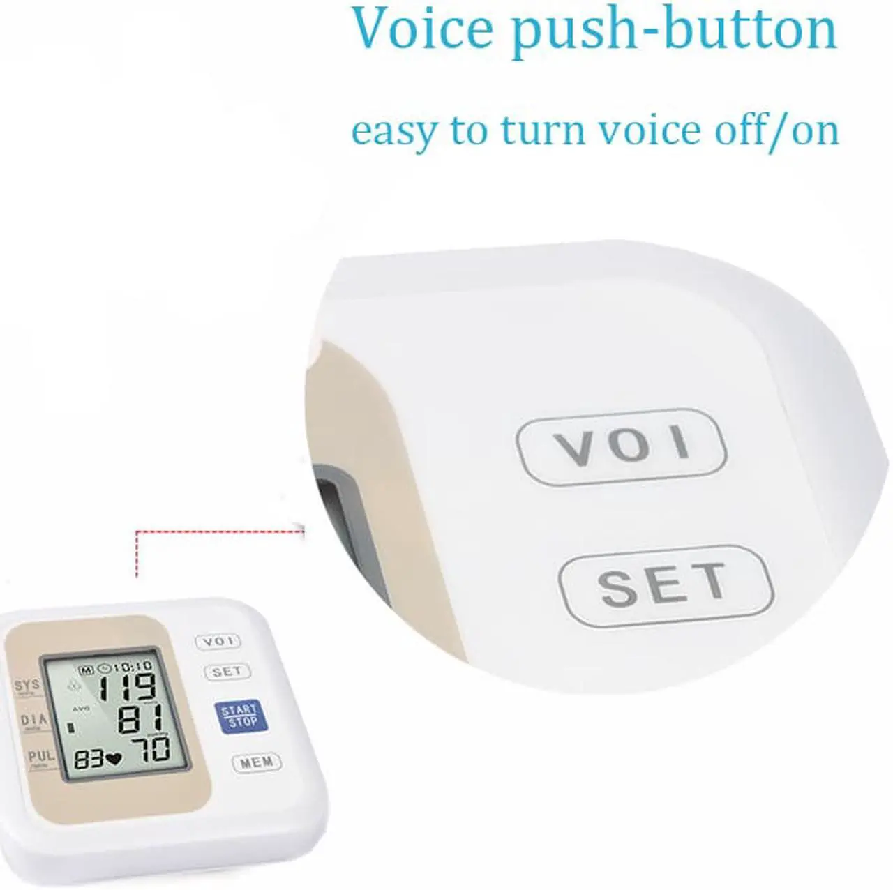 Alt view image 3 of 7 - Medical Upper Arm Blood Pressure Monitor; With 99-Reading Memory and Large Screen, Soft Wide-Range Cuff