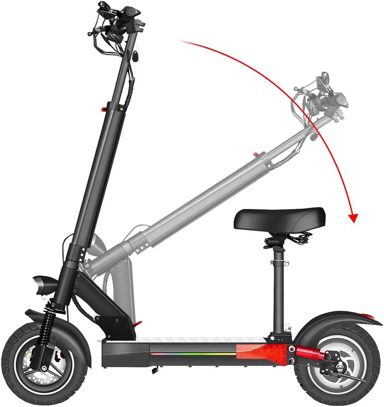 Main image of 10 inch Off-Road Foldable Electric Scooter For Adult With APP 500W 30mph 37miles