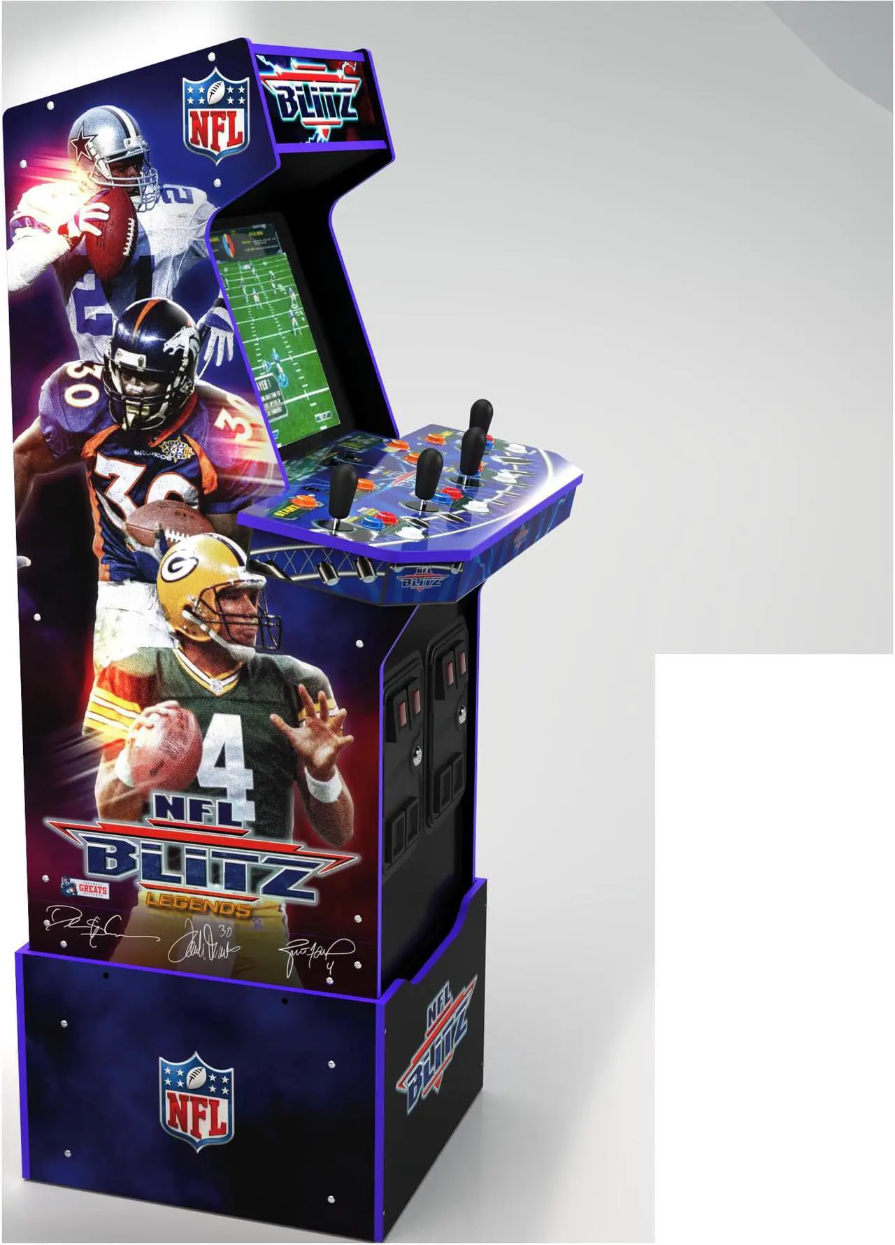 Alt view image 4 of 7 - Arcade1Up NFL Blitz Legends Arcade Machine, Lit Marquee & Riser
