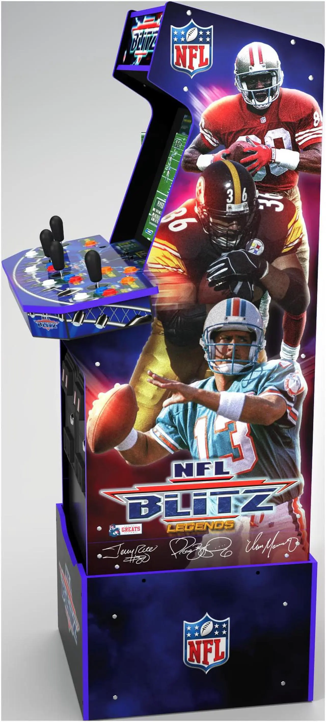 Alt view image 5 of 7 - Arcade1Up NFL Blitz Legends Arcade Machine, Lit Marquee & Riser