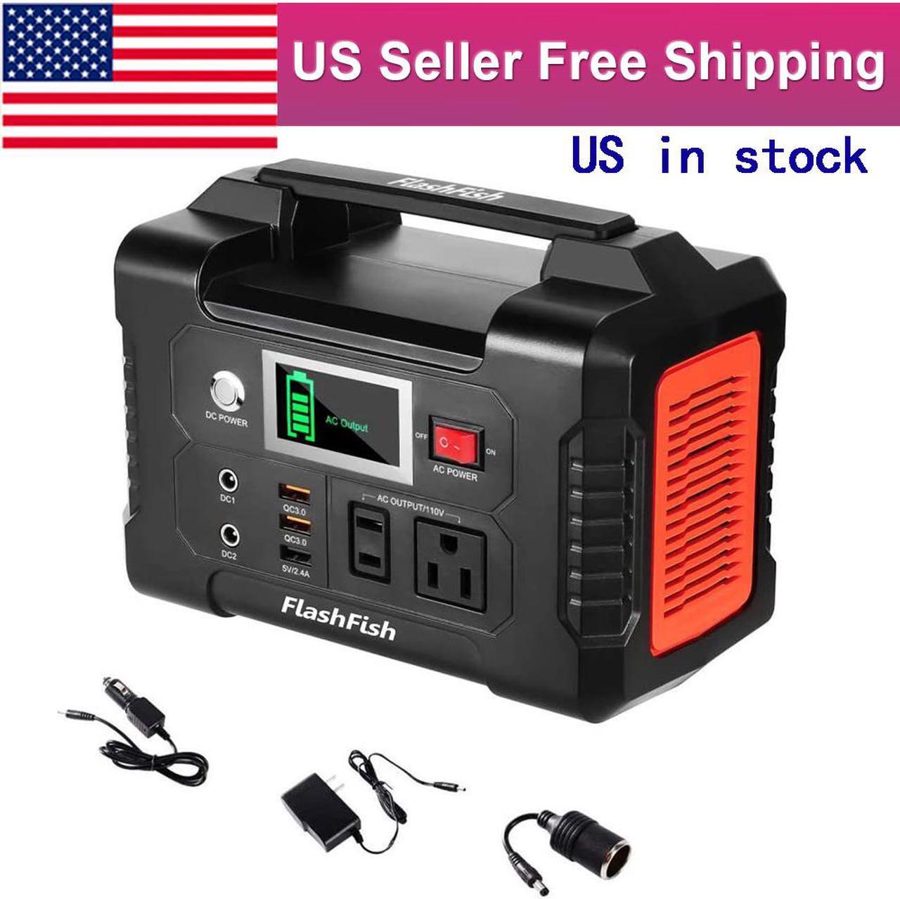 Main image of 200W Portable Power Station FlashFish 40800mAh Solar Generator with 110V AC Outlet/2 DC Ports/3 USB Ports, Backup Battery Pack Power Supply for CPAP Outdoor Advanture Load Trip Camping Emergency