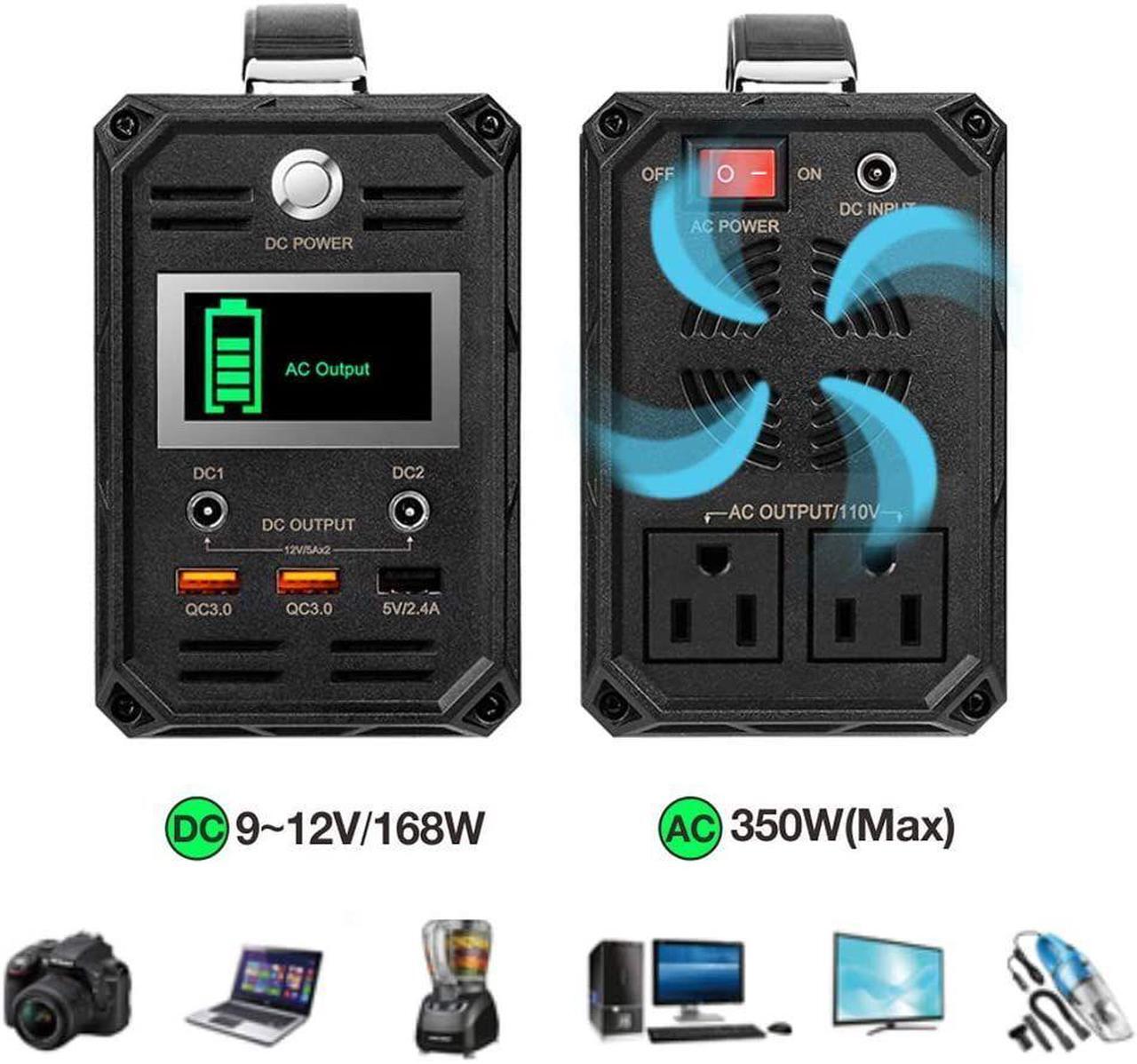 Alt view image 6 of 7 - 300W Solar Generator FlashFish 60000mAh Portable Power Station Camping Potable Generator CPAP Battery Recharged by Solar Panel/Wall Outlet/Car, 110V AC Out/DC 12V /QC USB Ports for CPAP Camp Travel