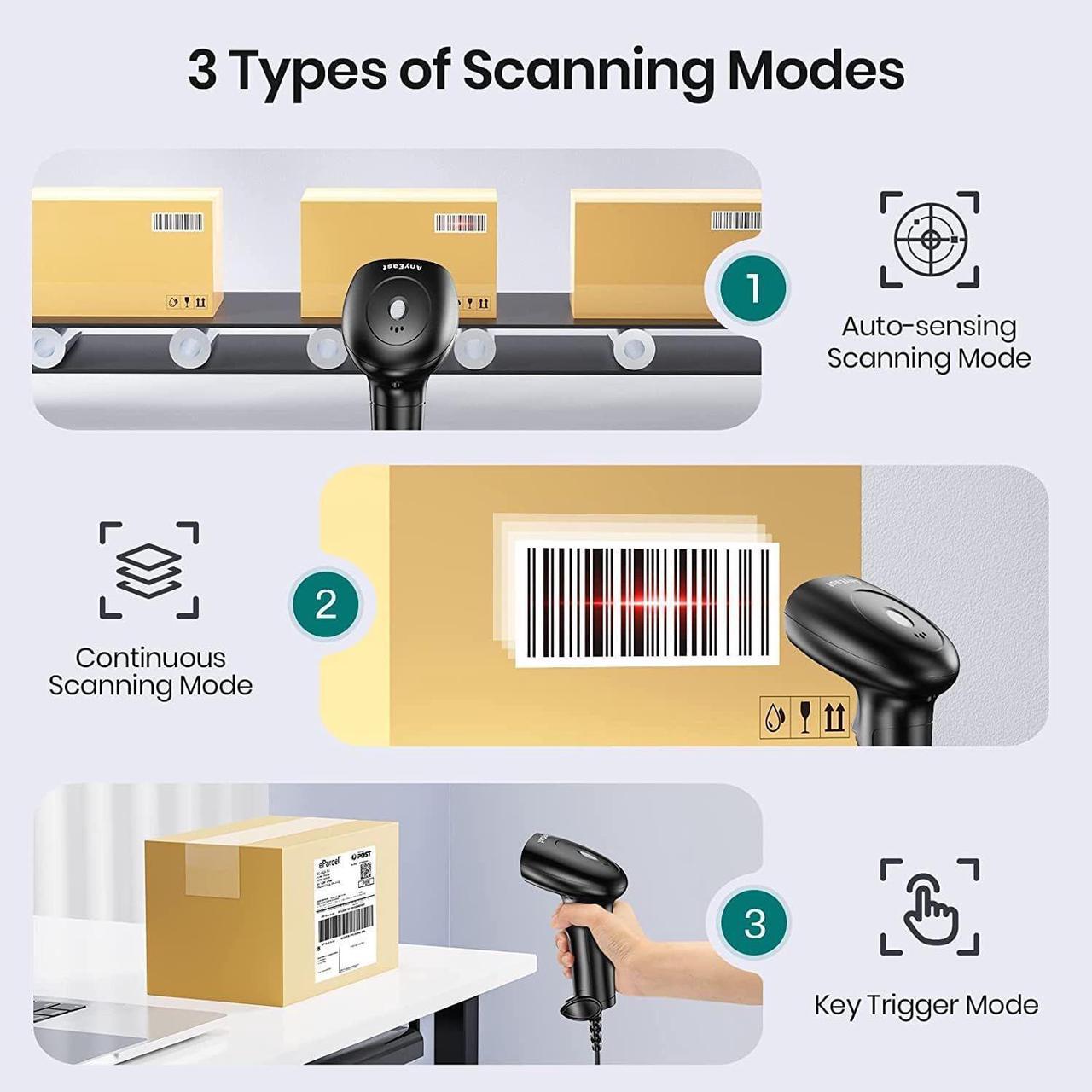 Alt view image 6 of 7 - USB Wired 2D Barcode Scanner Handheld CCD 1D QR Bar Code Image Screen Scanner