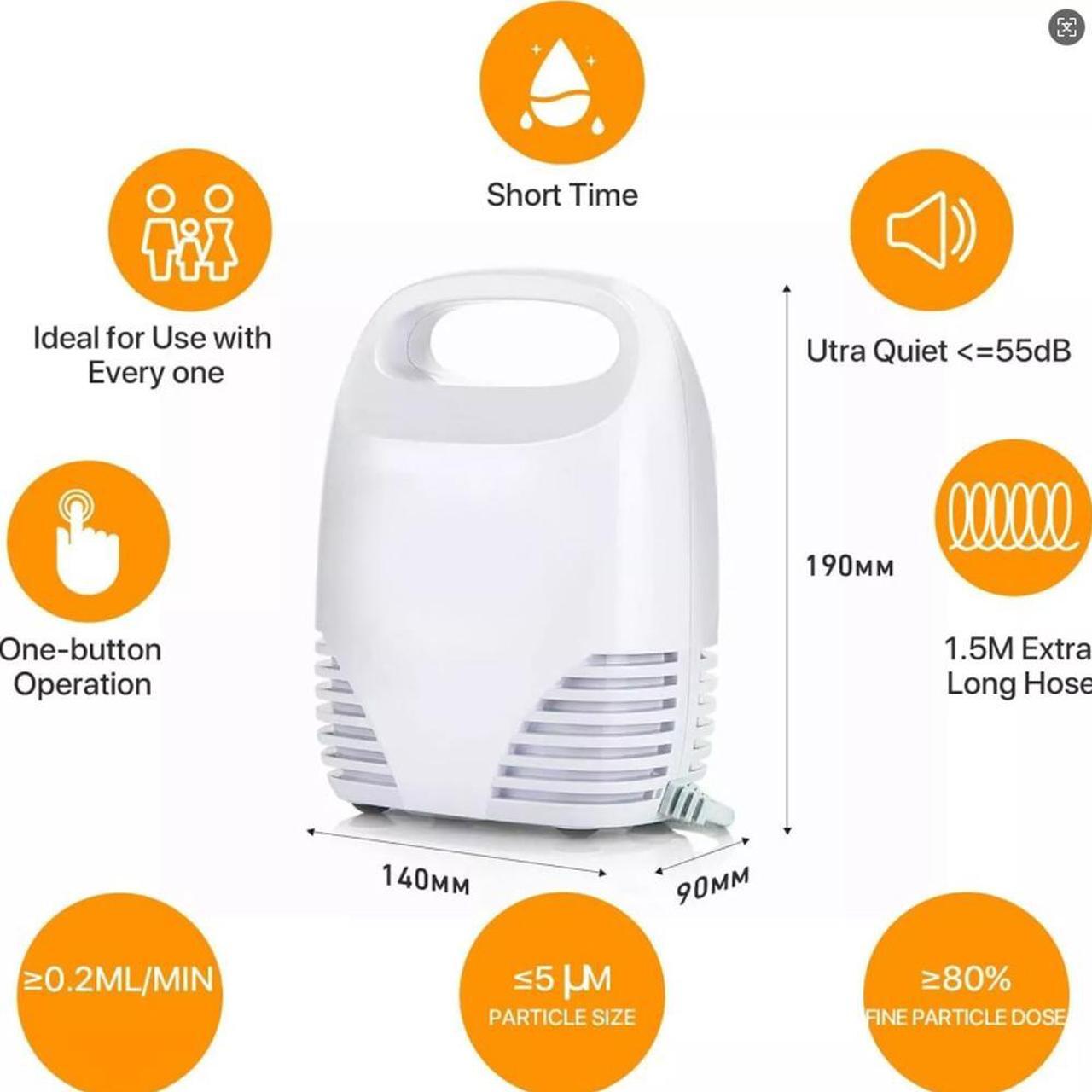 Alt view image 2 of 6 - Nebuliser Machine for Adults and Kids Compressor Nebulizer Compact
