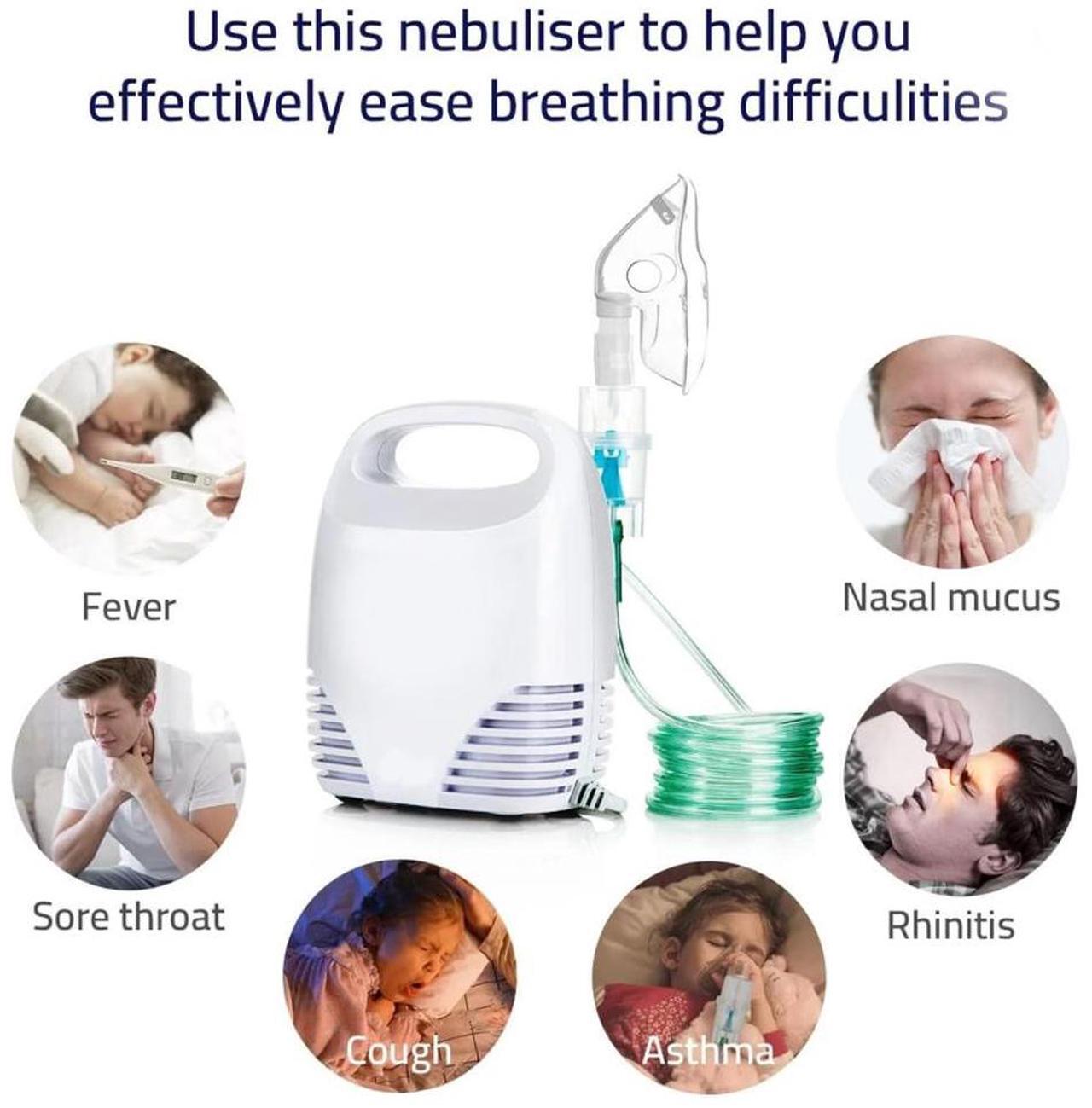 Alt view image 4 of 6 - Nebuliser Machine for Adults and Kids Compressor Nebulizer Compact