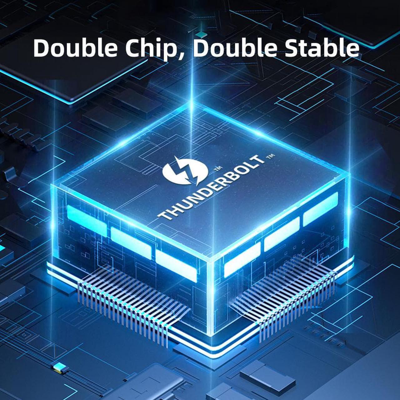 Alt view image 6 of 7 - ACASIS 40Gbps M.2 NVMe SSD Enclosure, Compatible with Thunderbolt 4/3, USB 4.0/3.2/3.1/3.0/2.0, Tool Free, TBU401
