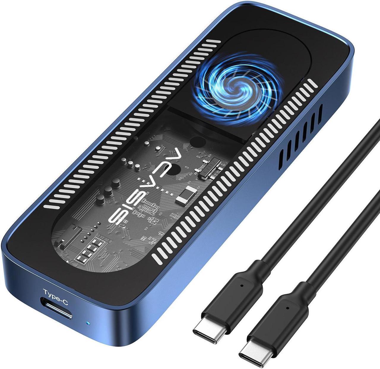 Main image of ACASIS New-Clear 10Gbps Built In Fan USB 3.1 M.2 NVME SSD Case USB 3.1 Gen 2 USB Adapter/Reader Supports M and B&M Keys and Size 2230/2242 /2260/2280 SSDs