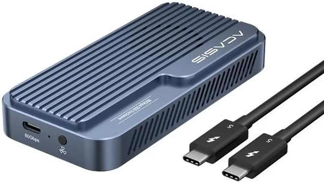 VANGREE 80Gbps M.2 NVMe SSD Enclosure With Cooling Fan - Thunderbolt 5/4/3, USB4 Compatible, Supports Up To 8TB, For Mac & Windows