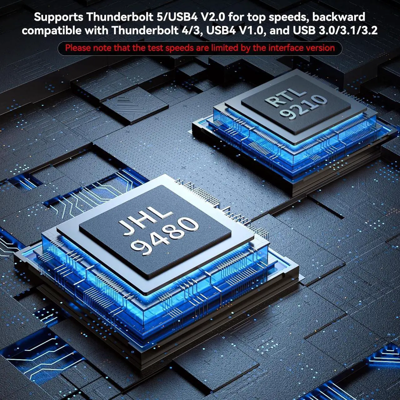 Alt view image 5 of 7 - ACASIS 80Gbps M.2 NVMe SSD Enclosure, with Cooling Fan, Compatible with Thunderbolt5/USB4 V2.0, Back Compatible with Thunderbolt4/3/USB4 V1.0, USB3.2/3.1/3.0, Support SSD B+M M-Key (TB501 Pro)