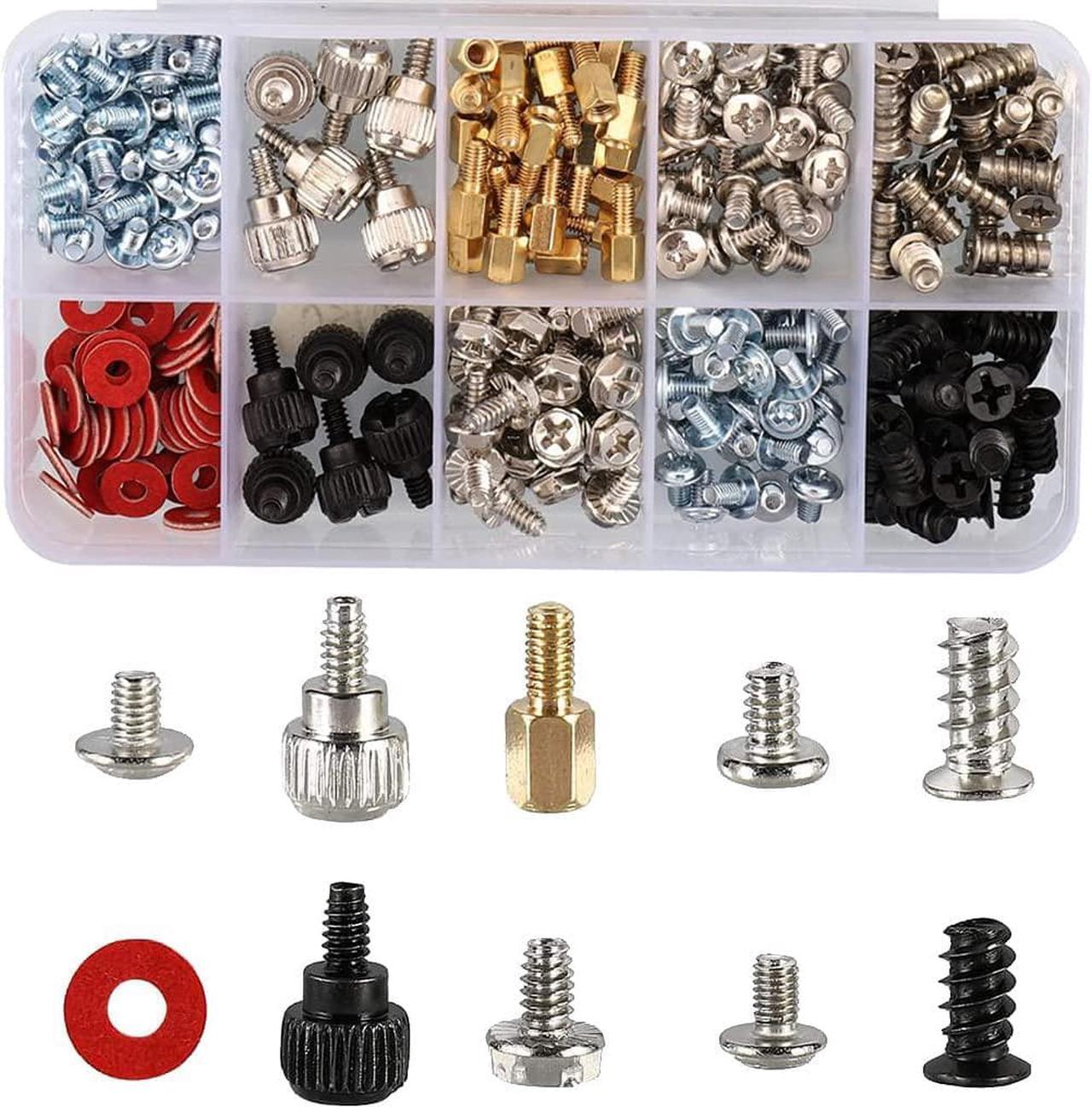 Main image of 228pcs Computer PC Screws Kit w/case for Motherboard Case Fan Hard Disk Notebook