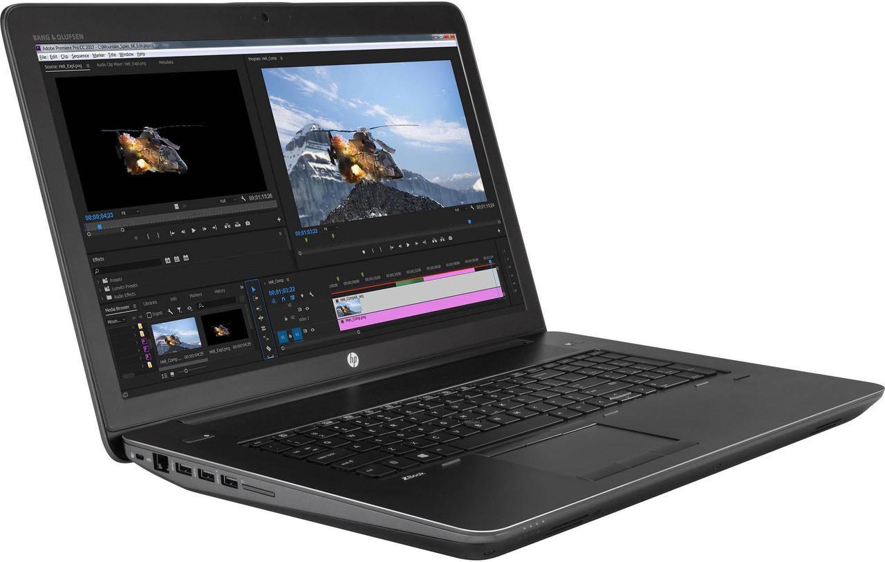 HP ZBook 17 G4 Mobile Workstation 17.3-inch, Intel Xeon E3-1535M v6 @ 3.10GHz, 32GB RAM, 512GB SSD, Nvidia Quadro P4000 8GB video, Windows 10 Pro, HP 230W AC w