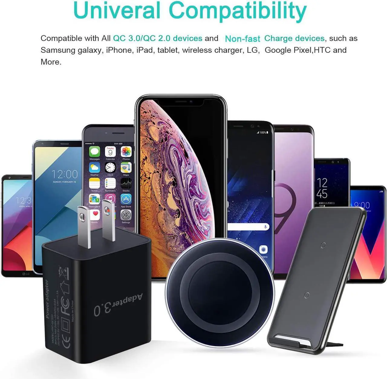 Alt view image 6 of 6 - Fast Charge 3.0 USB Wall Charger [4-Pack] 5V 3A Fast Charging Block 18W QC Power Adapter for Wireless Charger Stand, Compatible with iPhone 16 15 14 Pro Max Galaxy S24 S23 Ultra 22 21 20 A03s