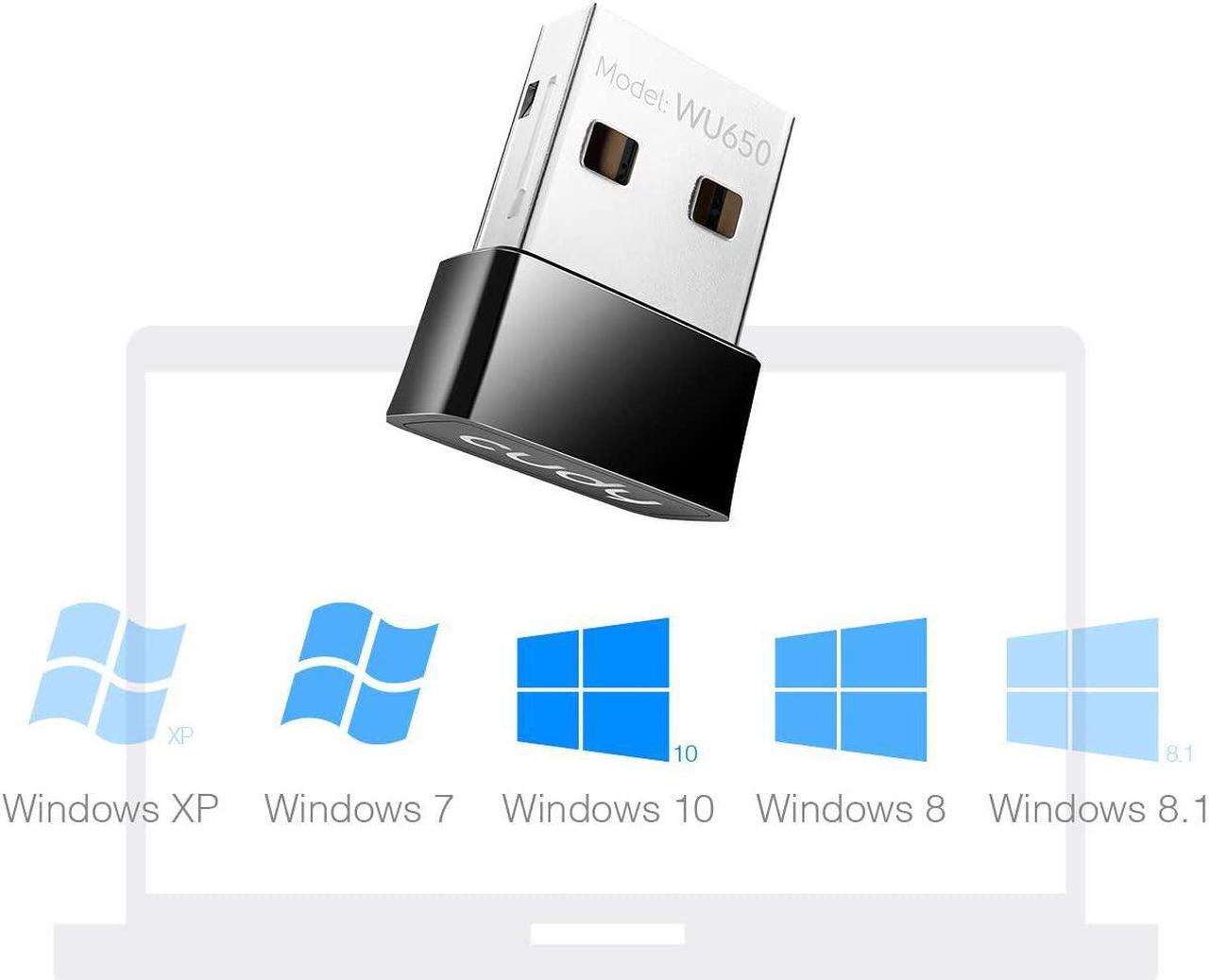 Alt view image 7 of 7 - Cudy AC 650Mbps USB WiFi Adapter for PC, 5GHz/2.4GHz Wireless Dongle, WiFi Wireless Adapter for Laptop - Nano Size, Compatible with Windows XP / 7/8.x /10/11, Mac OS