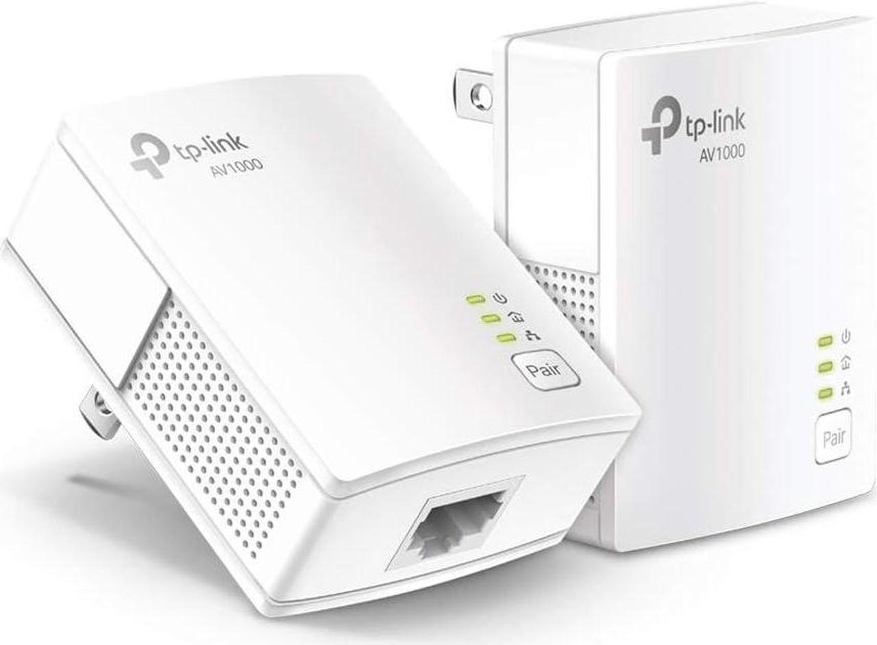 TP-Link AV1000 Powerline Starter Kit (TL-PA7017 KIT) - Gigabit Port, Plug&Play, Ethernet Over Power, Nano Size, Ideal for Smart TV, Online Gaming, Wired Connection Only