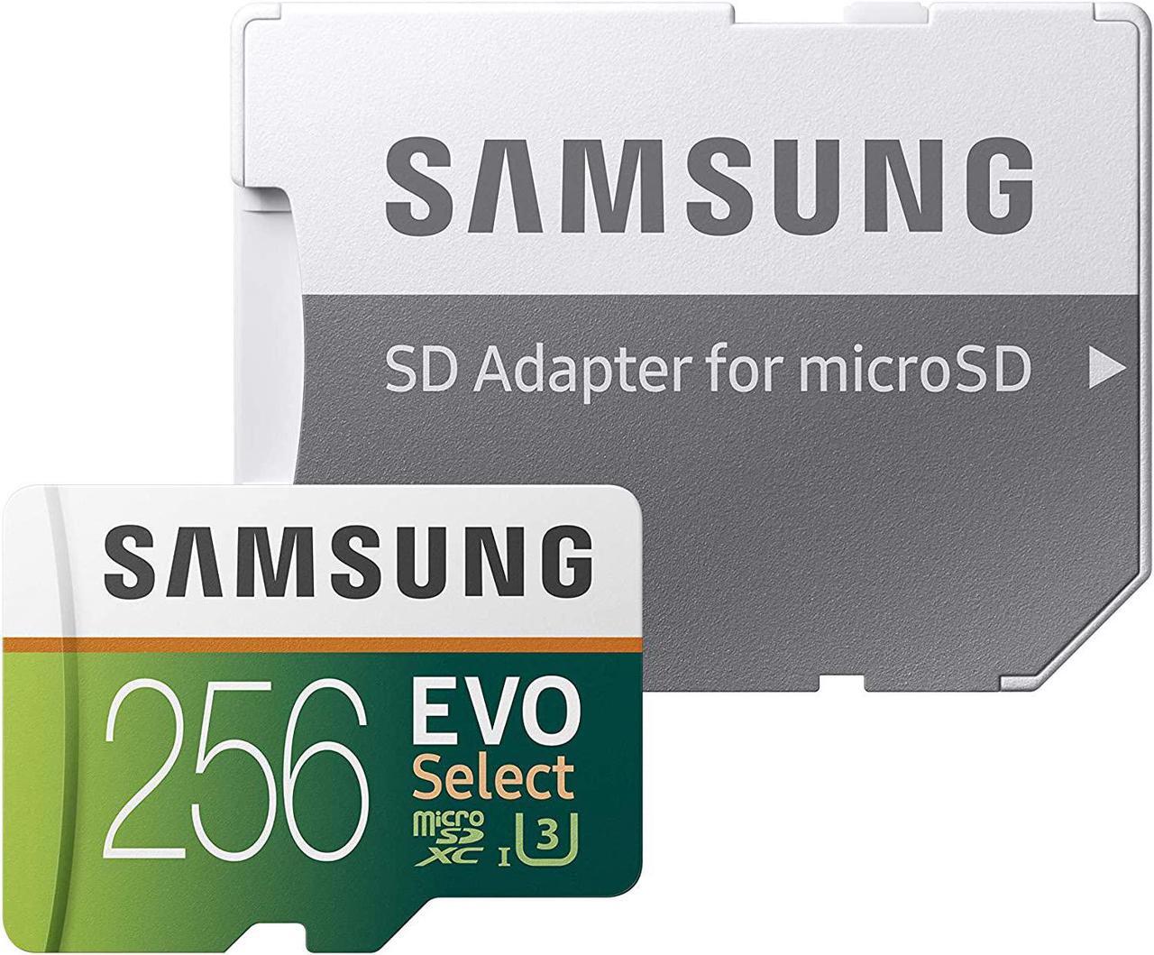 Alt view image 12 of 17 - Samsung 256GB 100MB/s (U3) MicroSDXC EVO Select Memory Card with Adapter (MB-ME256GA/AM)