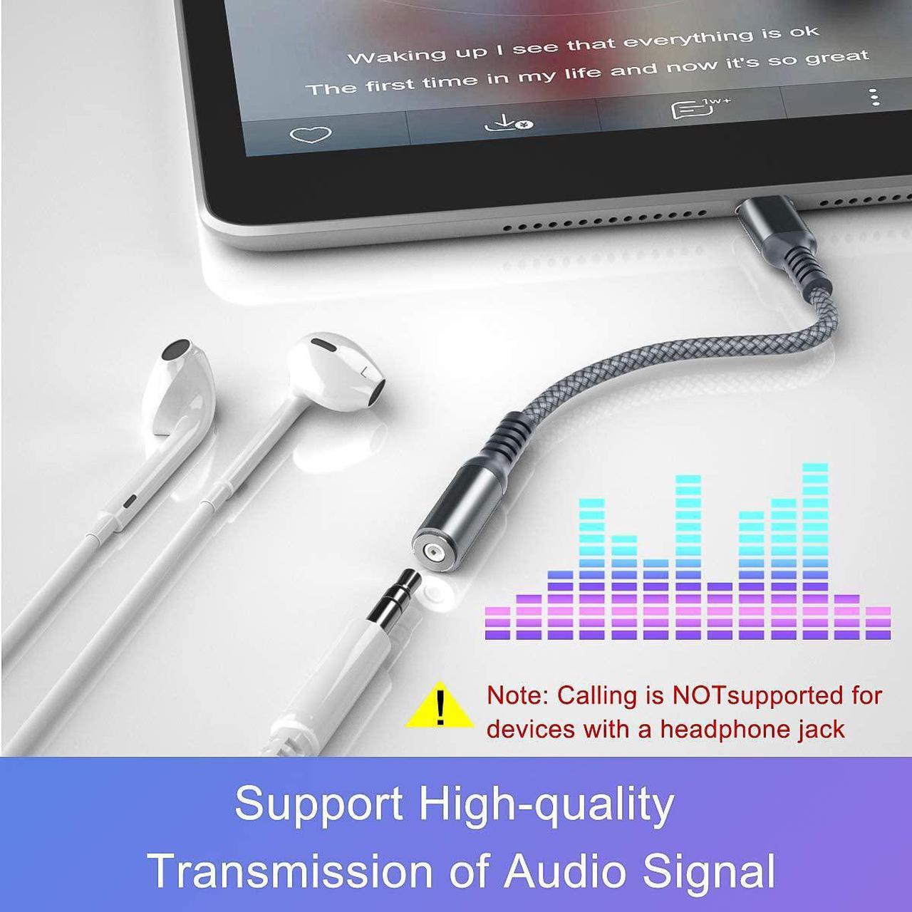 Alt view image 3 of 7 - iPhone 16 16e 15 Headphone Aux Adapter USB-C to 3.5mm Audio Converter Type C to 1/8 Inch Jack for  15 Pro Max Plus  Galaxy S25 S24 S23 iPad 10 10th Air 4th 5 5th Mini 6th 7 7th Gen