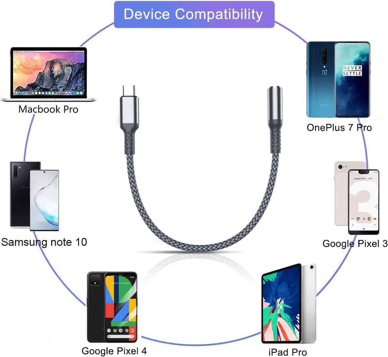Alt view image 5 of 7 - iPhone 16 16e 15 Headphone Aux Adapter USB-C to 3.5mm Audio Converter Type C to 1/8 Inch Jack for  15 Pro Max Plus  Galaxy S25 S24 S23 iPad 10 10th Air 4th 5 5th Mini 6th 7 7th Gen