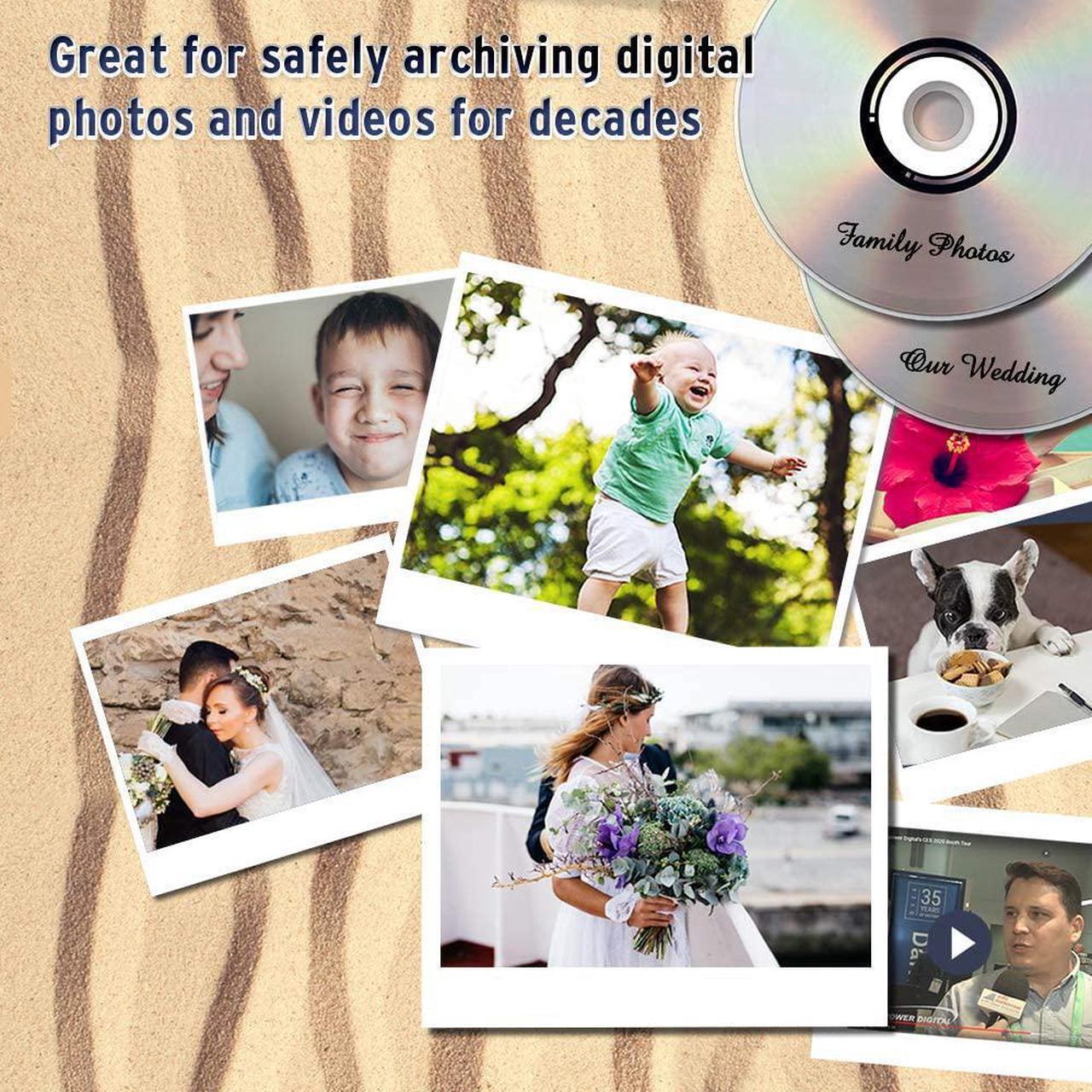 Alt view image 3 of 3 - Optical Quantum 8X 8.5GB DVD+R DL White Inkjet Printable Double Layer Recordable Blank Media, 50-Disc Spindle OQDPRDL08WIP-H