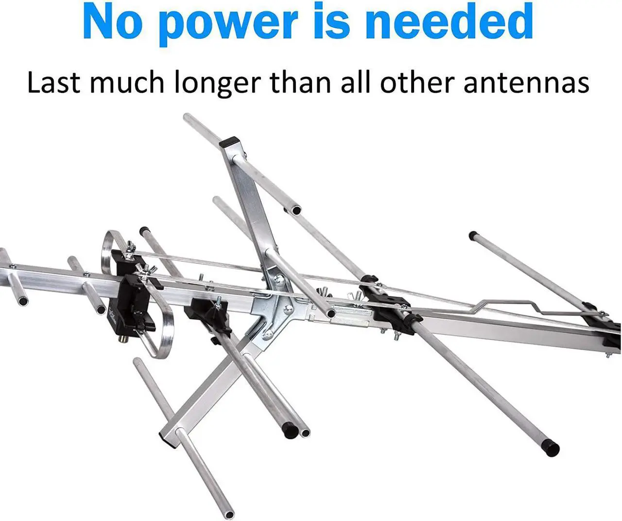 Alt view image 3 of 7 - [Newest 2020] Five Star Yagi Satellite HD TV Antenna up to 200 Mile Range, Attic or Roof Mount TV Antenna, Long Range Digital OTA Antenna for 4K 1080P Supports 4 TVs Installation Kit & Mounting Pole