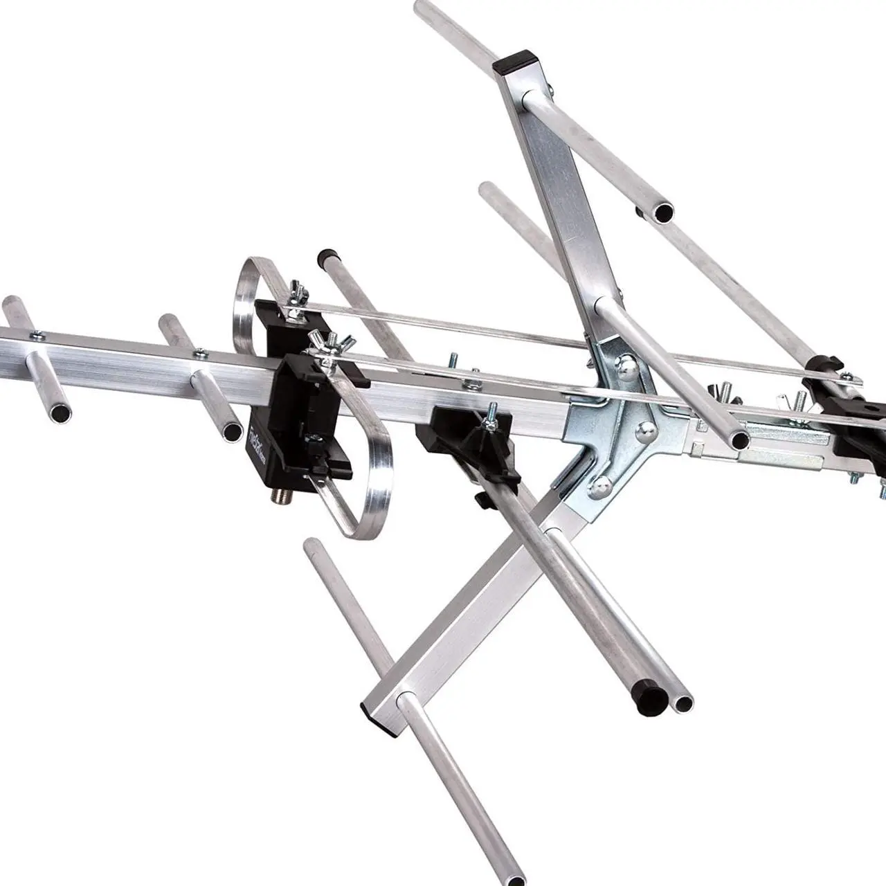 Alt view image 6 of 7 - [Newest 2020] Five Star Yagi Satellite HD TV Antenna up to 200 Mile Range, Attic or Roof Mount TV Antenna, Long Range Digital OTA Antenna for 4K 1080P Supports 4 TVs Installation Kit & Mounting Pole