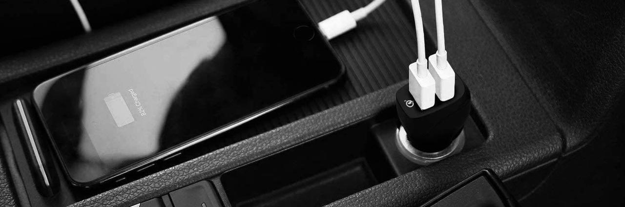 Alt view image 7 of 7 - Fast Charge Car Charger KEYMOX 30W Dual Port with Quick Charge 3.0 USB Cell Phone Car Adapter for iPhone 11 Pro Max  Note10+ / S10 Google Pixel 4 XL iPad AirPods Pro and More-Black