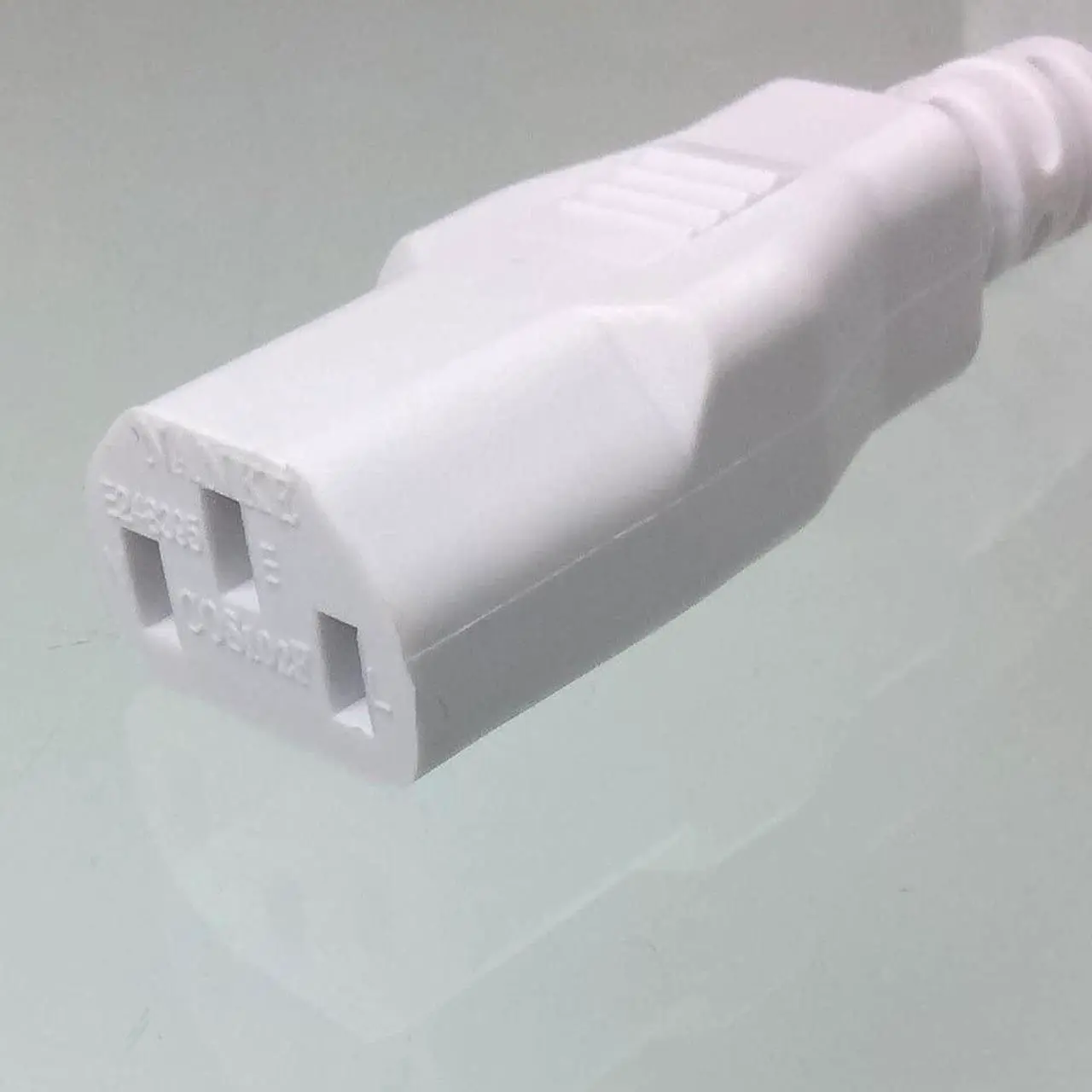 Alt view image 7 of 7 - 15Ft Extra Long White AC Power Cord Cable Pure Copper Wire Core in Retail Pack for Computer Plasma TV Printer Monitor AC Adapter