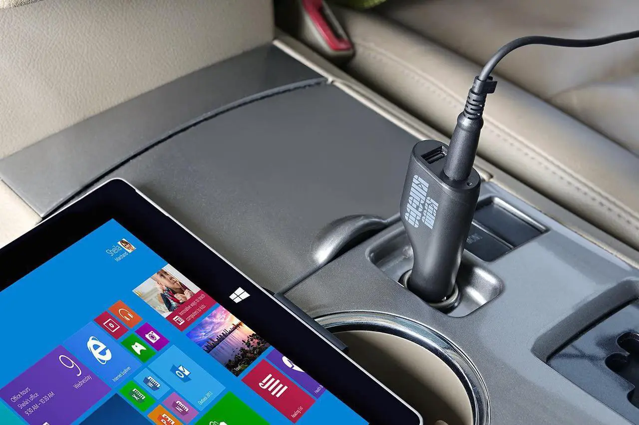 Alt view image 7 of 7 - Surface Pro Car Charger Surface Laptop Car Charger, 36W 12V 2.58A Power Supply for Microsoft Surface Pro 3/4/5/6/Book/Go, Surface Laptop car Charger with USB 2.0 Port (5Ft Cord) Include Travel Case