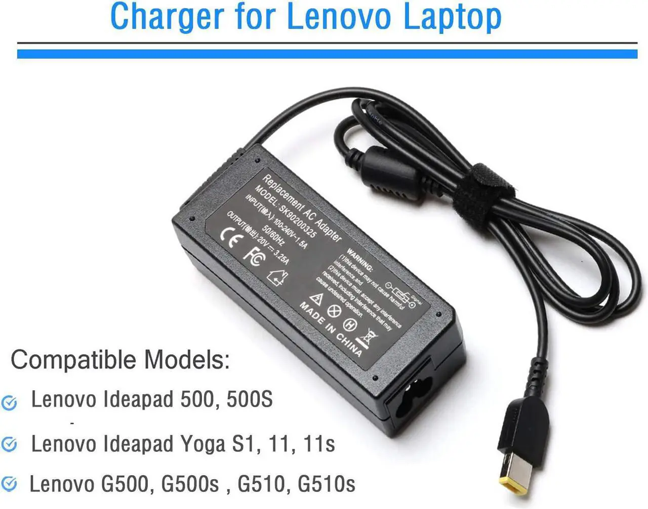 Alt view image 5 of 6 - Ac Adapter Laptop Charger Replacement for Lenovo T430 T440 T440S T440P T450 T460 T460S;Lenovo Ideapad G50-30 G50-45 G50-70 G50-80 G70-35 G70-70 G70-80 Z40-70 Z50-70 Z50-75 Z70-80 Power Supply Cord 65W