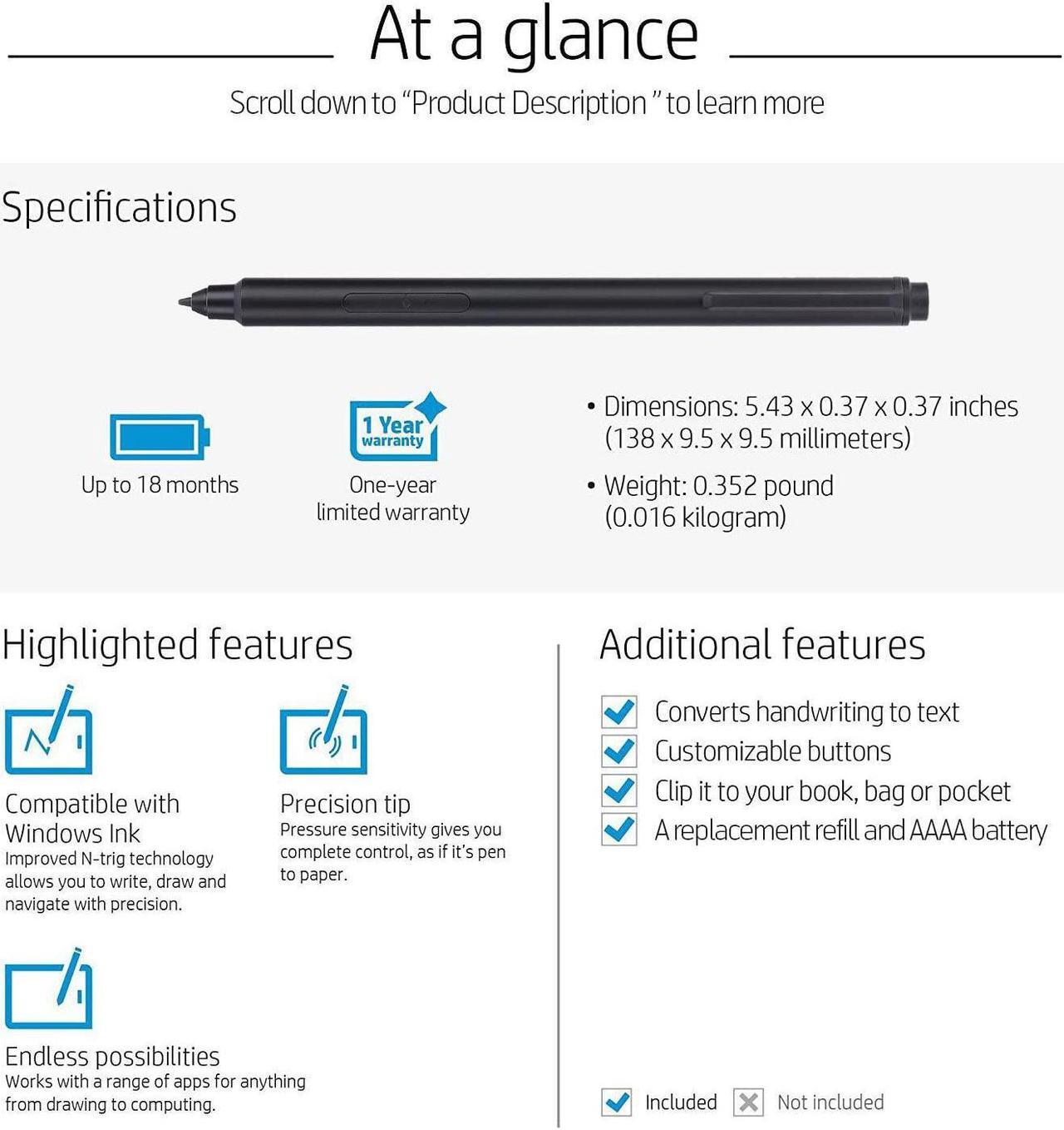 Alt view image 4 of 7 - Pen for Microsoft Surface Go 2-10.5”Touchscreen (8GB RAM, 128GB) Latest Model, Work with Microsoft Surface Laptop – Black