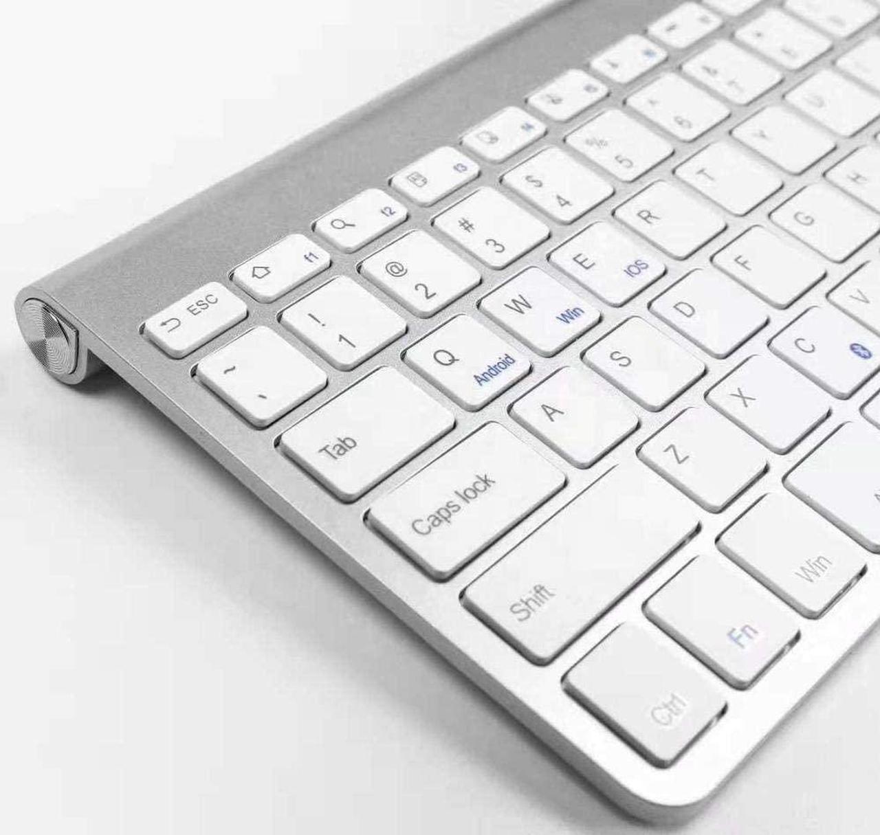 Alt view image 4 of 5 - iBod Wireless Keyboard Mouse Keyboard and Mouse Combo USB Keyboard Keyboard and Mouse Set Ultra Slim Keyboard for Christmas Xmas Silver Keyboard Mini Keyboard for PC Laptop Tablet (Silver)