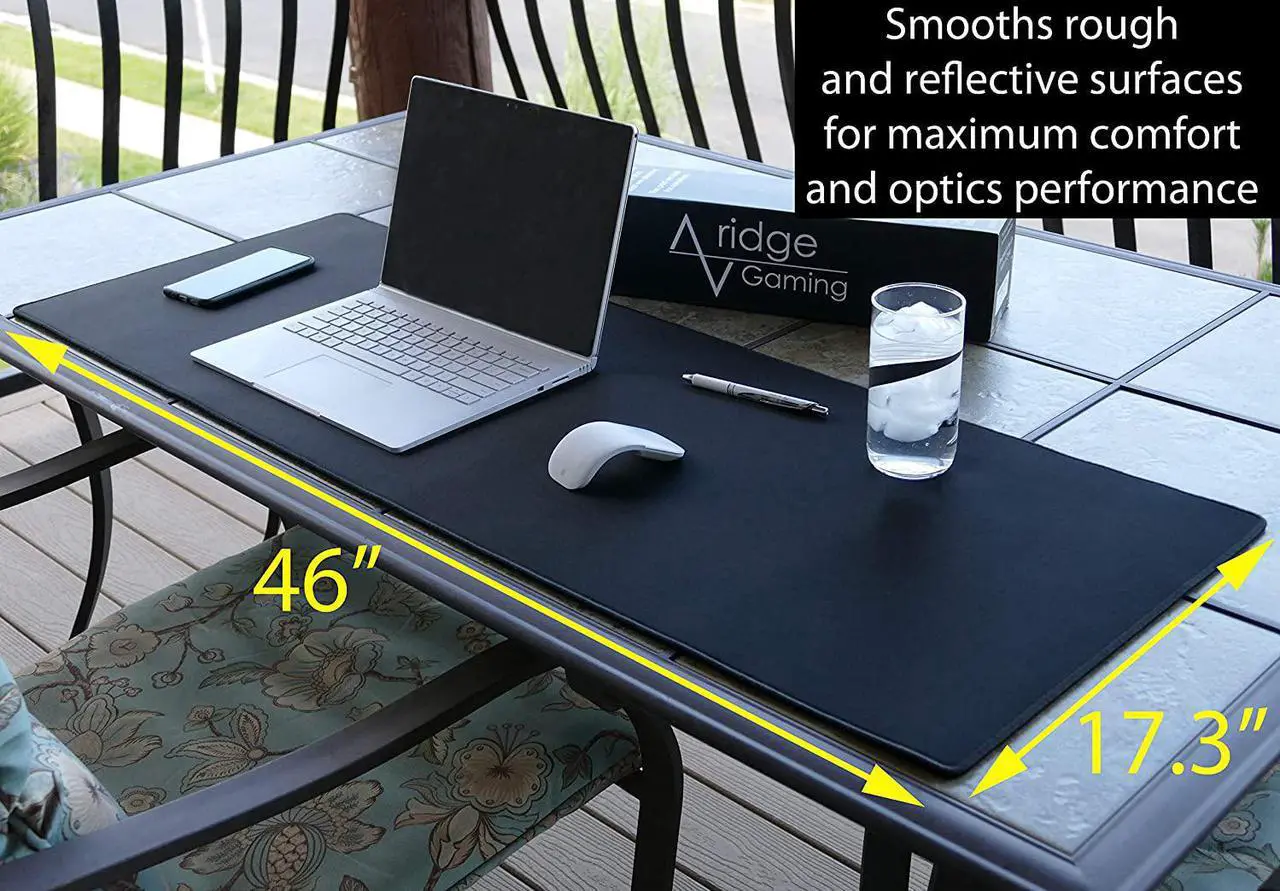 Alt view image 6 of 7 - Gaming Mouse Pad (5mm) Massive 46 inch | 46x17.3x0.20 Extra Thick | Black | Stitched Edge Large Washable Desk Mat