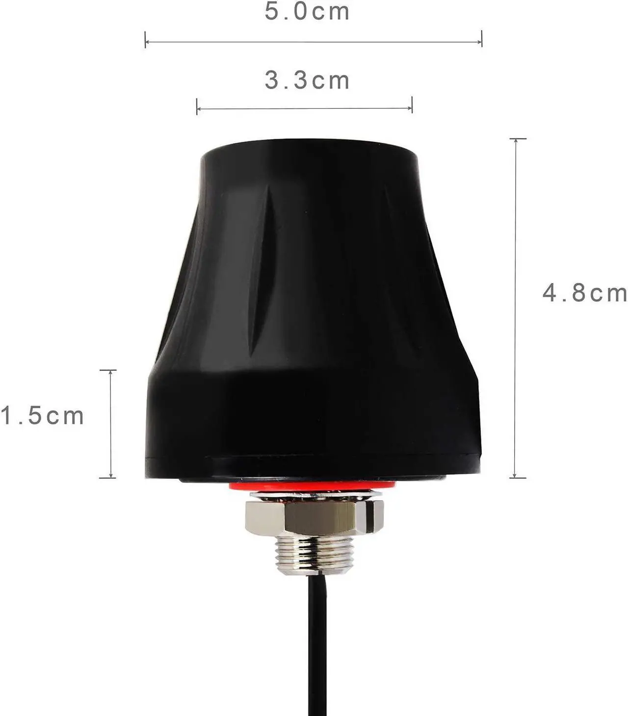Alt view image 4 of 7 - Waterproof Dual Band WiFi 2.4GHz 5GHz 5.8GHz Mini Omni-Directional 5dBi Wall Mount Outdoor RP-SMA Male Antenna for WiFi Router Hotspot Wireless Network Card Security IP Camera