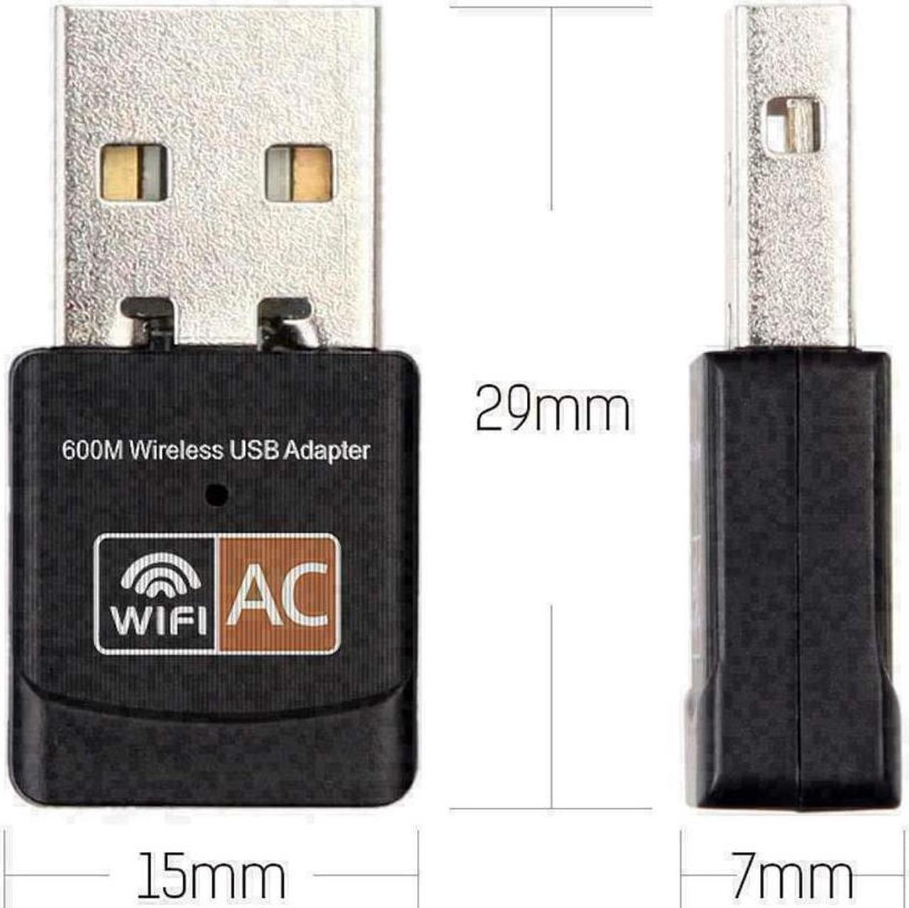 Alt view image 3 of 5 - USB WiFi Adapter, AC600 Mbps Dual Band 2.4/5Ghz Wireless USB Mini WiFi Network Adapter 802.11 Mini Wireless for Laptop/Desktop/PC, Support Desktop Laptop MAC Book Windows Notebook