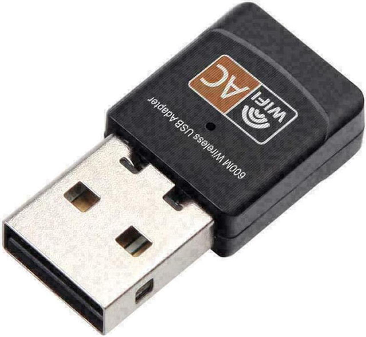 Alt view image 5 of 5 - USB WiFi Adapter, AC600 Mbps Dual Band 2.4/5Ghz Wireless USB Mini WiFi Network Adapter 802.11 Mini Wireless for Laptop/Desktop/PC, Support Desktop Laptop MAC Book Windows Notebook