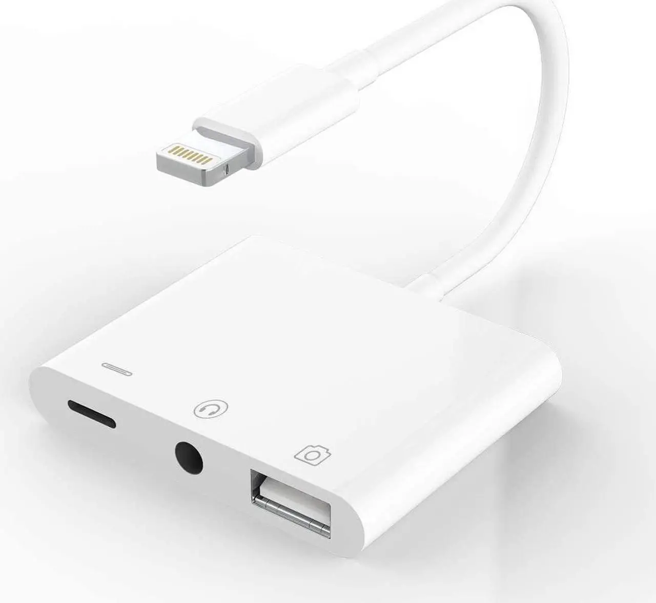 Main image of Apple Certified for iPhone Headphone Adapter 3.5mm AUX Audio Jack and Charger Extender Dongle Earphone Headset Converter Lightning Male to USB Female OTG Cable Camera Memory Connector Kit Splitter