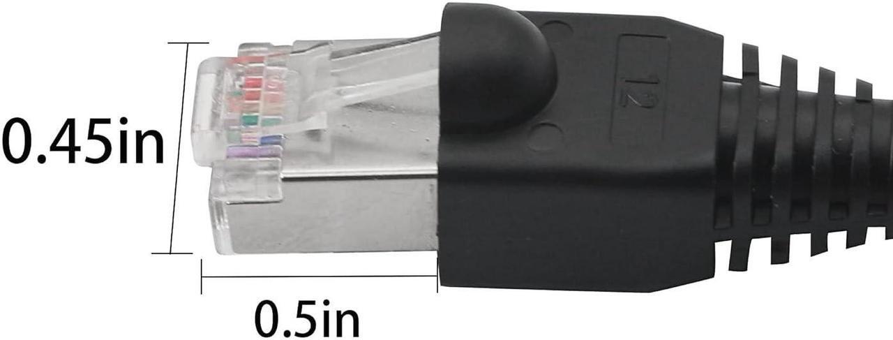 Alt view image 6 of 7 - QIANRENON RJ50 Cable 10P10C Cat 5E Male to Male Modular Crystal Plug with Shielding Connectors for Scanning Code Guns, Laser Printing Equipment, Industrial Control Equipment etc, 1.5m/5 Ft