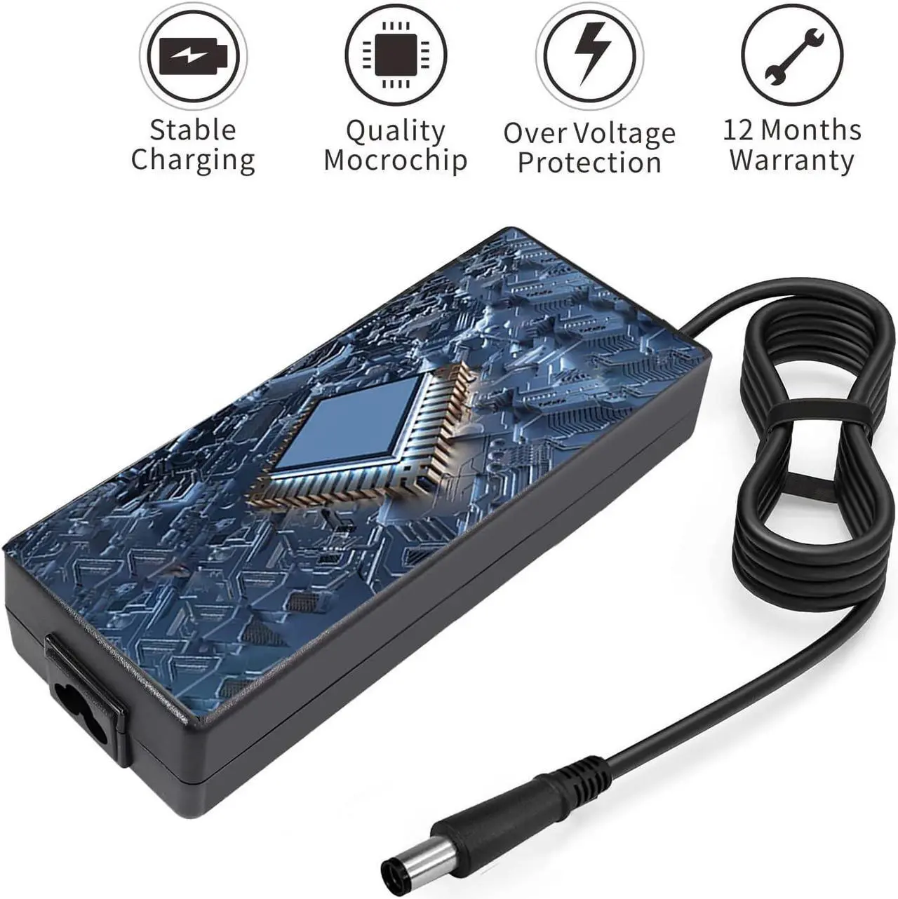 Alt view image 4 of 7 - PA-4E 130W 19.5V 6.7A DA130PE1-00 JU012 CM161 Laptop AC Adapter Charger for Dell 15 7000 7559,Docking Station XPS 15(L502x) 17(L702x) Alienware 13 R2 DA130PE1-00 Gaming Power Supply Cord