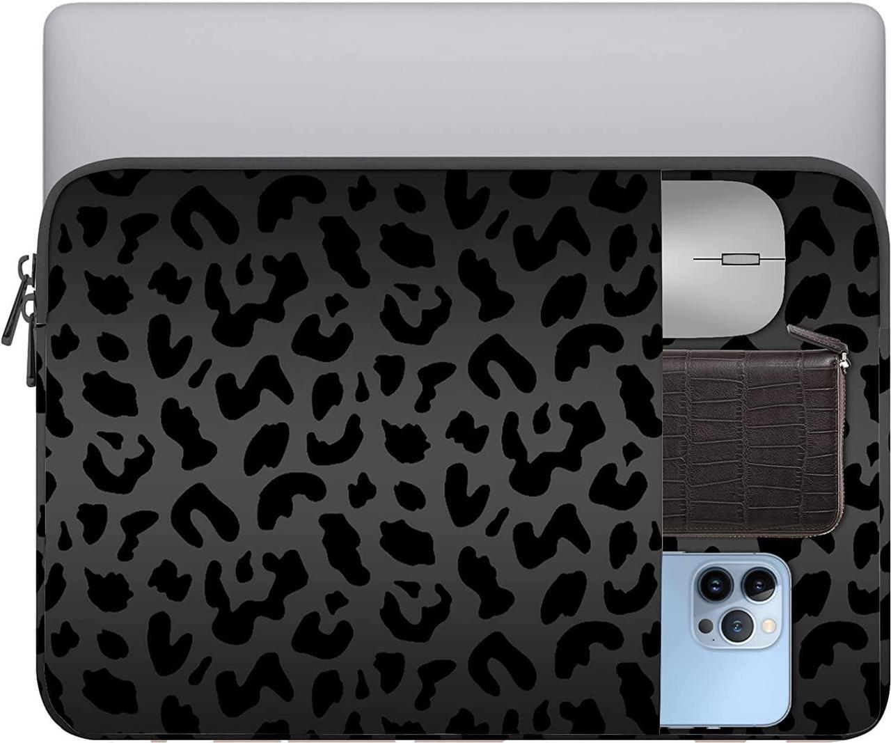 Main image of Laptop Sleeve Bag 15.6-16 inch,Compatible with MacBook Air 15 inch M2 2023 A2941/16 Pro M2 A2780 M1 A2485 /Pro Retina 15 A1990,Chromebook,HP,15.3-16 inch NotebookBlack Leopard Cheetah Bag