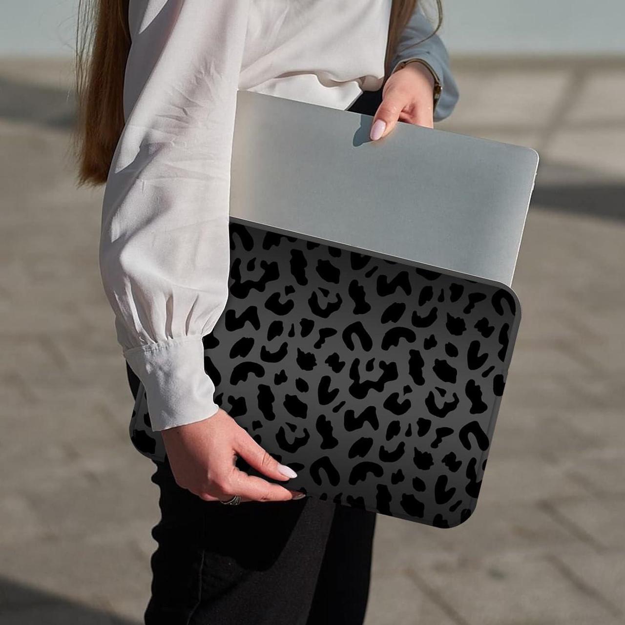 Alt view image 6 of 7 - Laptop Sleeve Bag 15.6-16 inch,Compatible with MacBook Air 15 inch M2 2023 A2941/16 Pro M2 A2780 M1 A2485 /Pro Retina 15 A1990,Chromebook,HP,15.3-16 inch NotebookBlack Leopard Cheetah Bag