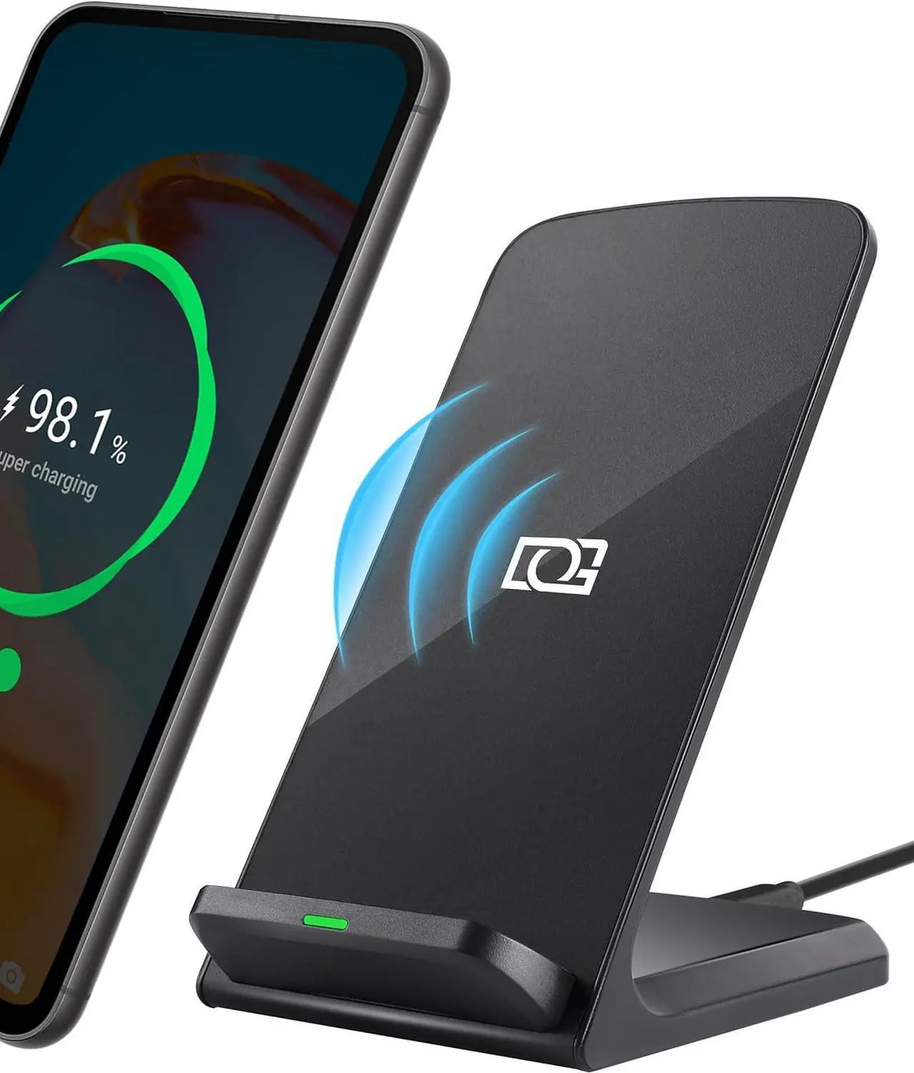 Main image of Wireless Phone Charger for iPhone & Android 15W Fast Qi Wireless Charger Stand for iPhone 16 Pro Max 15 14 13 12 Plus 11  Galaxy S26 Ultra Z Note Pixel 9 (Classic Black)