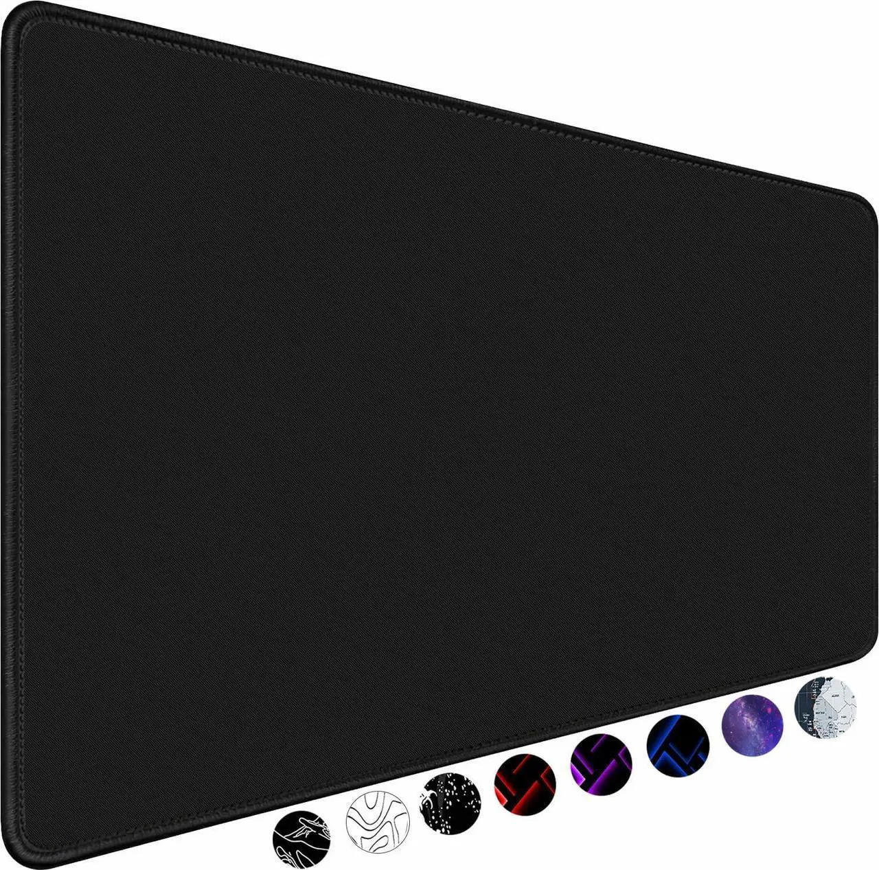 Main image of Large Gaming Mouse Pad Waterproof Extra Large Big Mouse Pad with Stitched Edge XXL Non-Slip Black Computer Long Mousepad Desk Mat for Gamer Office & Home Black