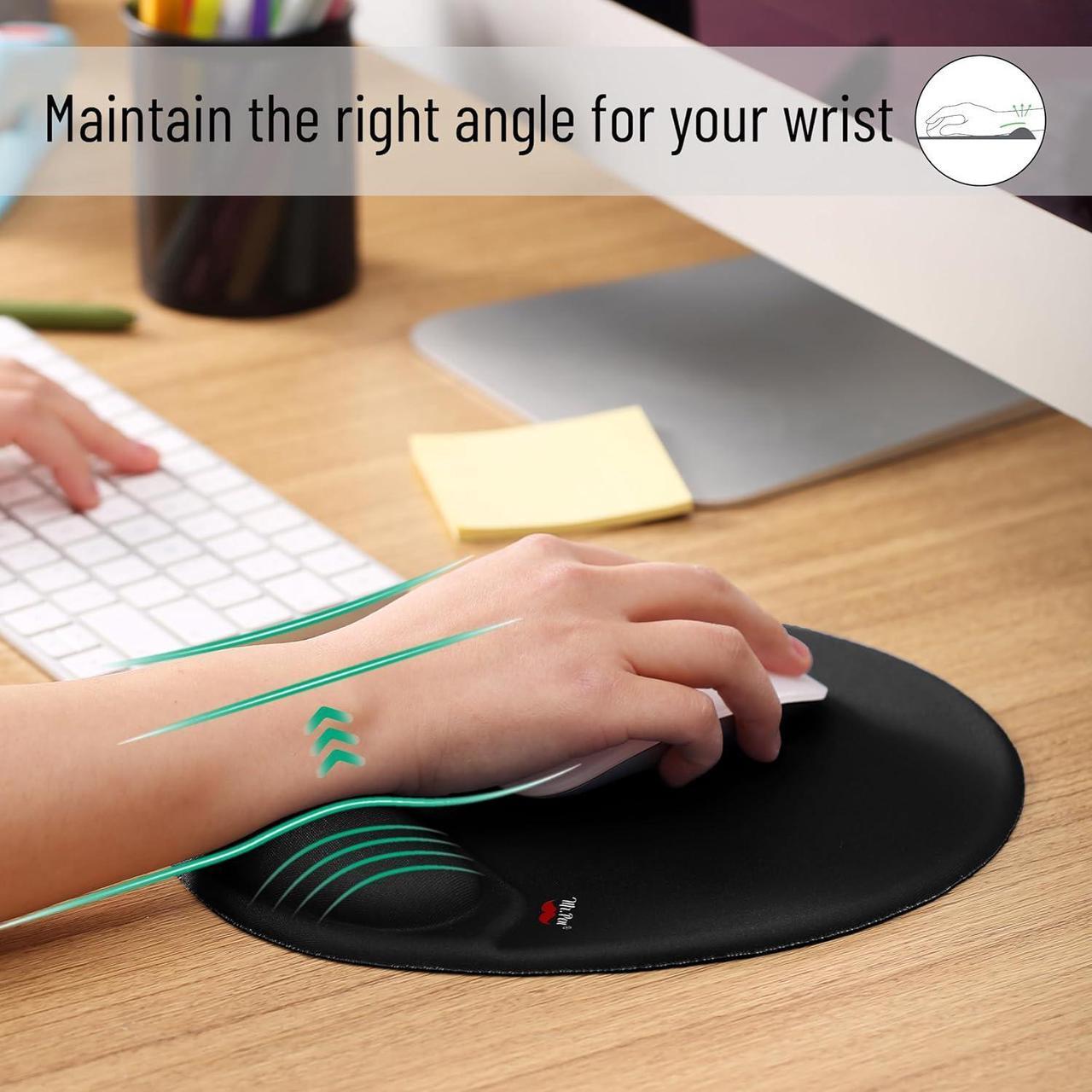 Alt view image 2 of 7 - Cloud Mouse Pad with Wrist Rest Cloud Keyboard Wrist Rest Wrist Rest for Computer Keyboard Cloud Mouse Pad Wrist Support Ergonomic Cloud Keyboard Mouse Wrist Support (Black)