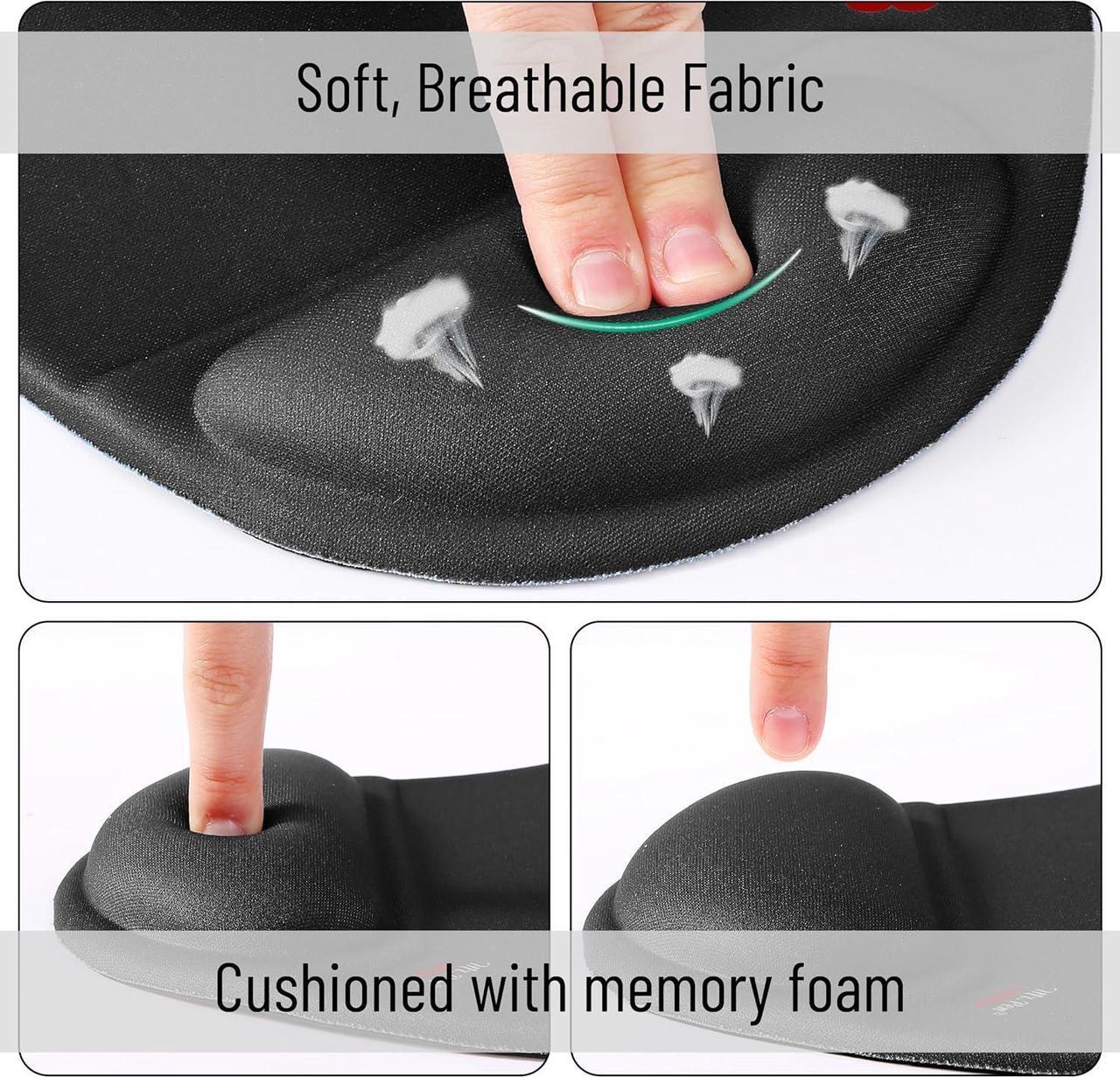 Alt view image 4 of 7 - Cloud Mouse Pad with Wrist Rest Cloud Keyboard Wrist Rest Wrist Rest for Computer Keyboard Cloud Mouse Pad Wrist Support Ergonomic Cloud Keyboard Mouse Wrist Support (Black)