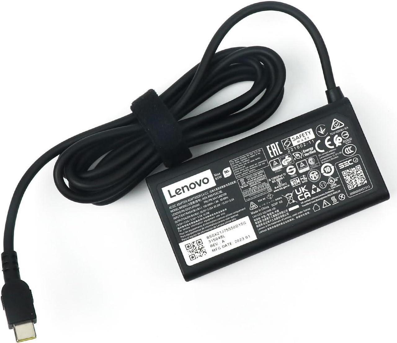 Main image of Laptop Charger 65W Watt USB Type C(USB-C) AC Power Adapter - ThinkPad X1 Carbon Gen 11 E16 ADLX65YDC3E