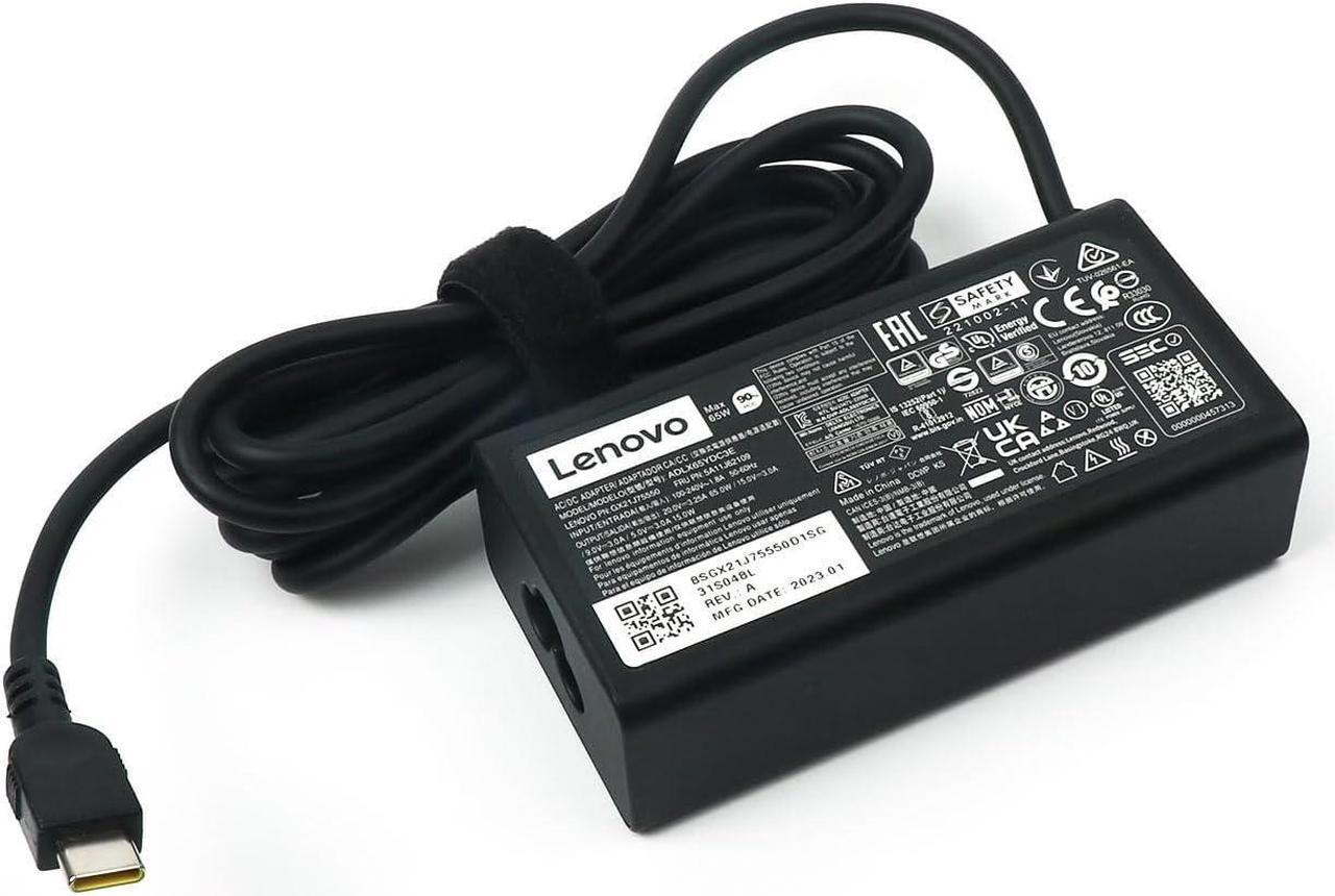 Alt view image 4 of 7 - Laptop Charger 65W Watt USB Type C(USB-C) AC Power Adapter - ThinkPad X1 Carbon Gen 11 E16 ADLX65YDC3E