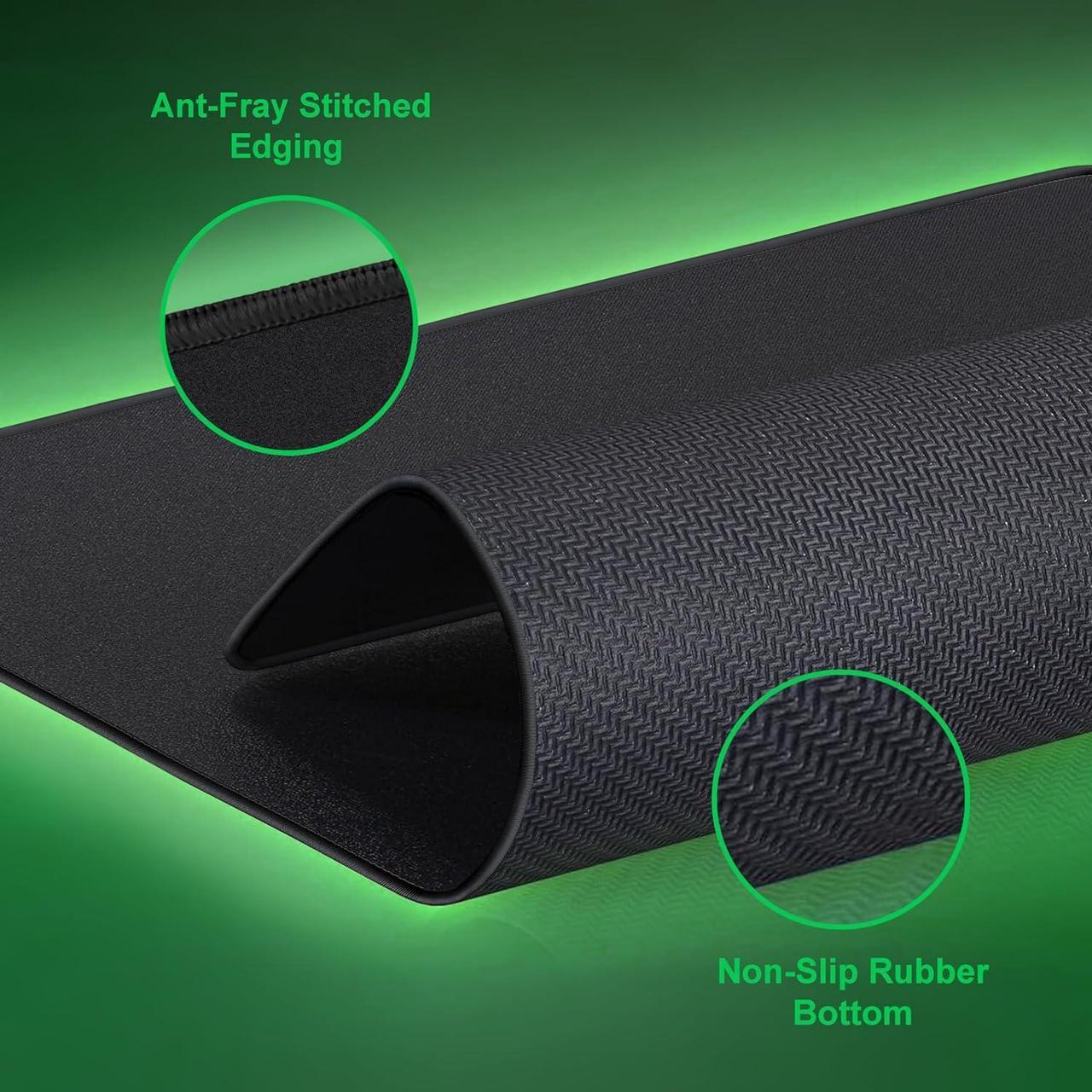 Alt view image 5 of 7 - Huge 46x17 5mm Gaming Mouse Pad Large Mouse Pad for Desk Mouse Pad Gaming Giant Black XXL Thick Long Extra Large Extended Big Mouse Pad Gamer Desk Mat