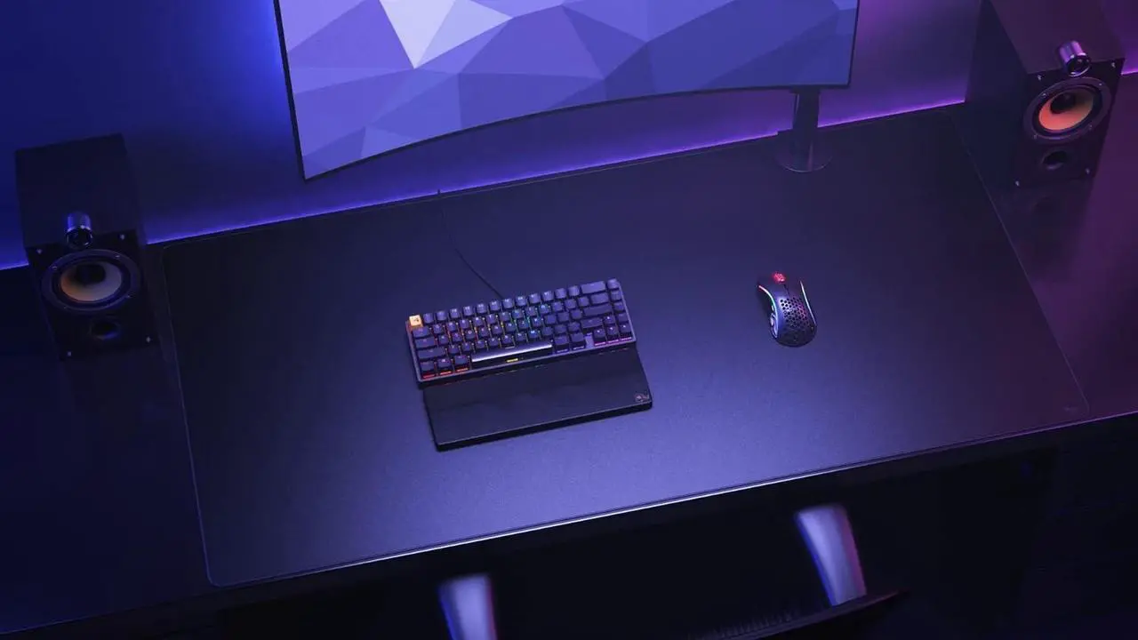 Alt view image 6 of 7 - 3XL Extended Gaming Mouse Mat/Pad - Stealth Edition - Large Wide (3XL Extended) Black Cloth Mousepad Stitched Edges | 24x48 (G-3XL-STEALTH)