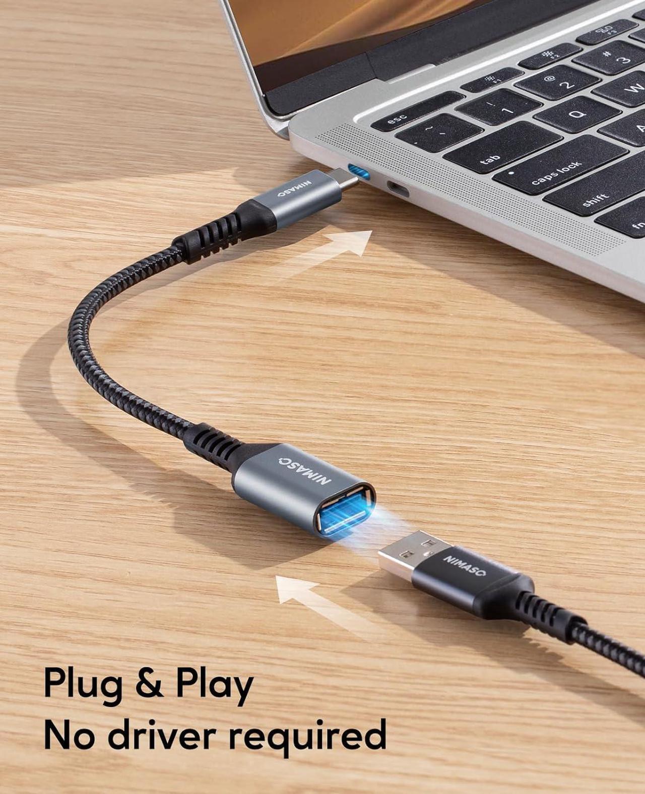 Alt view image 3 of 7 - USB C to USB 3.0 Adapter [2 pack] USB C to USB A Adapter USB Type-C to USB Thunderbolt 3 to USB Adapter OTG Cable for iPhone 15/15 Pro/15 Plus/15 Pro Max Macbook Pro/Air Galaxy S20 and more
