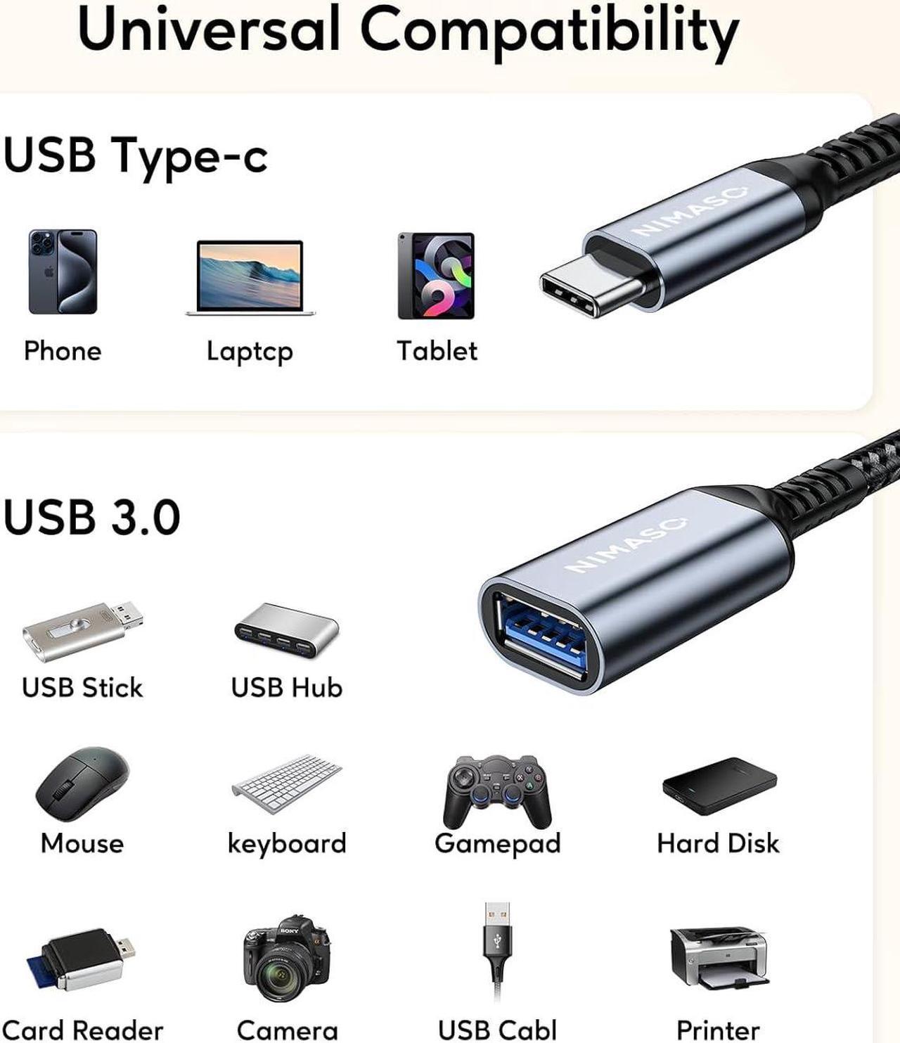 Alt view image 7 of 7 - USB C to USB 3.0 Adapter [2 pack] USB C to USB A Adapter USB Type-C to USB Thunderbolt 3 to USB Adapter OTG Cable for iPhone 15/15 Pro/15 Plus/15 Pro Max Macbook Pro/Air Galaxy S20 and more