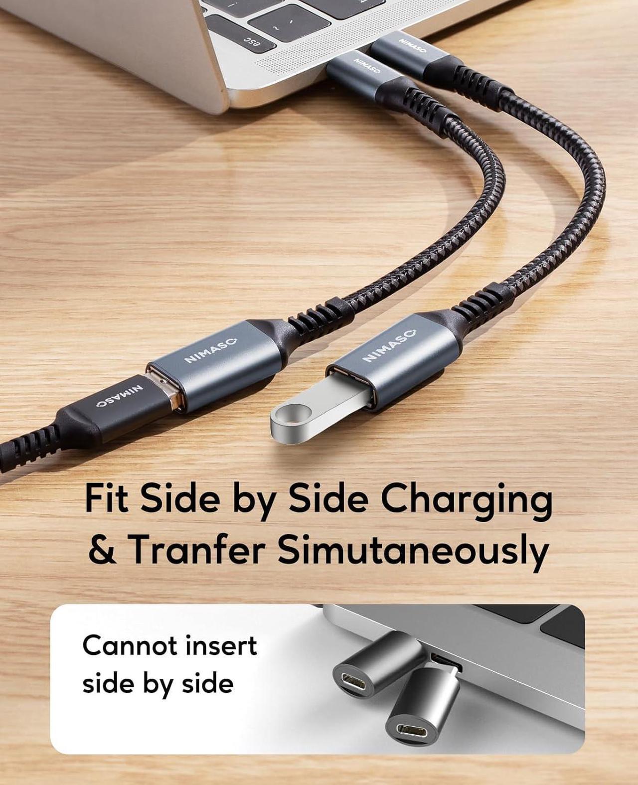 Alt view image 4 of 7 - USB C to USB 3.0 Adapter [2 pack] USB C to USB A Adapter USB Type-C to USB Thunderbolt 3 to USB Adapter OTG Cable for iPhone 15/15 Pro/15 Plus/15 Pro Max Macbook Pro/Air Galaxy S20 and more